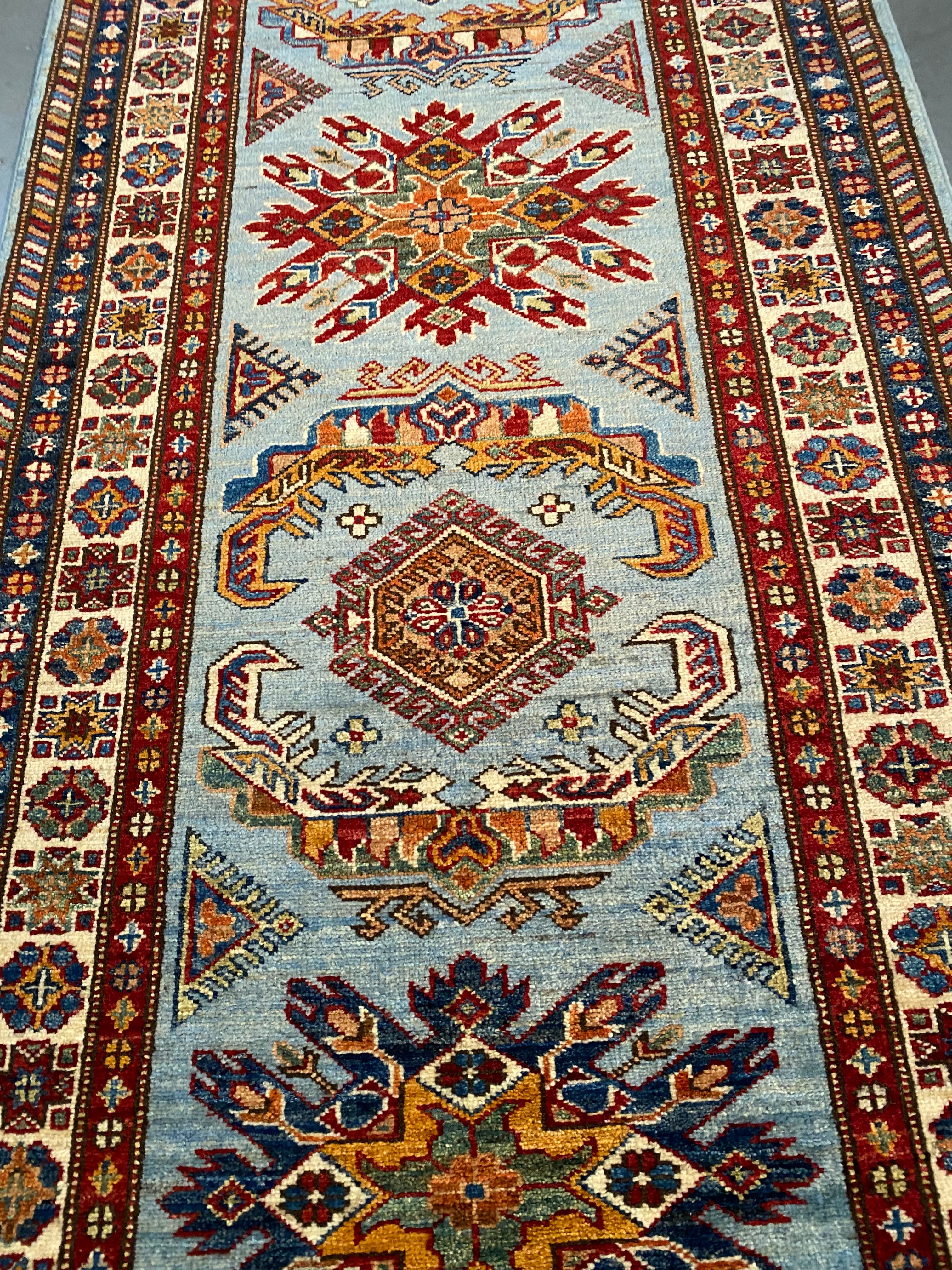 Fine Super Kazak Runner 2'.7"X10'.1"