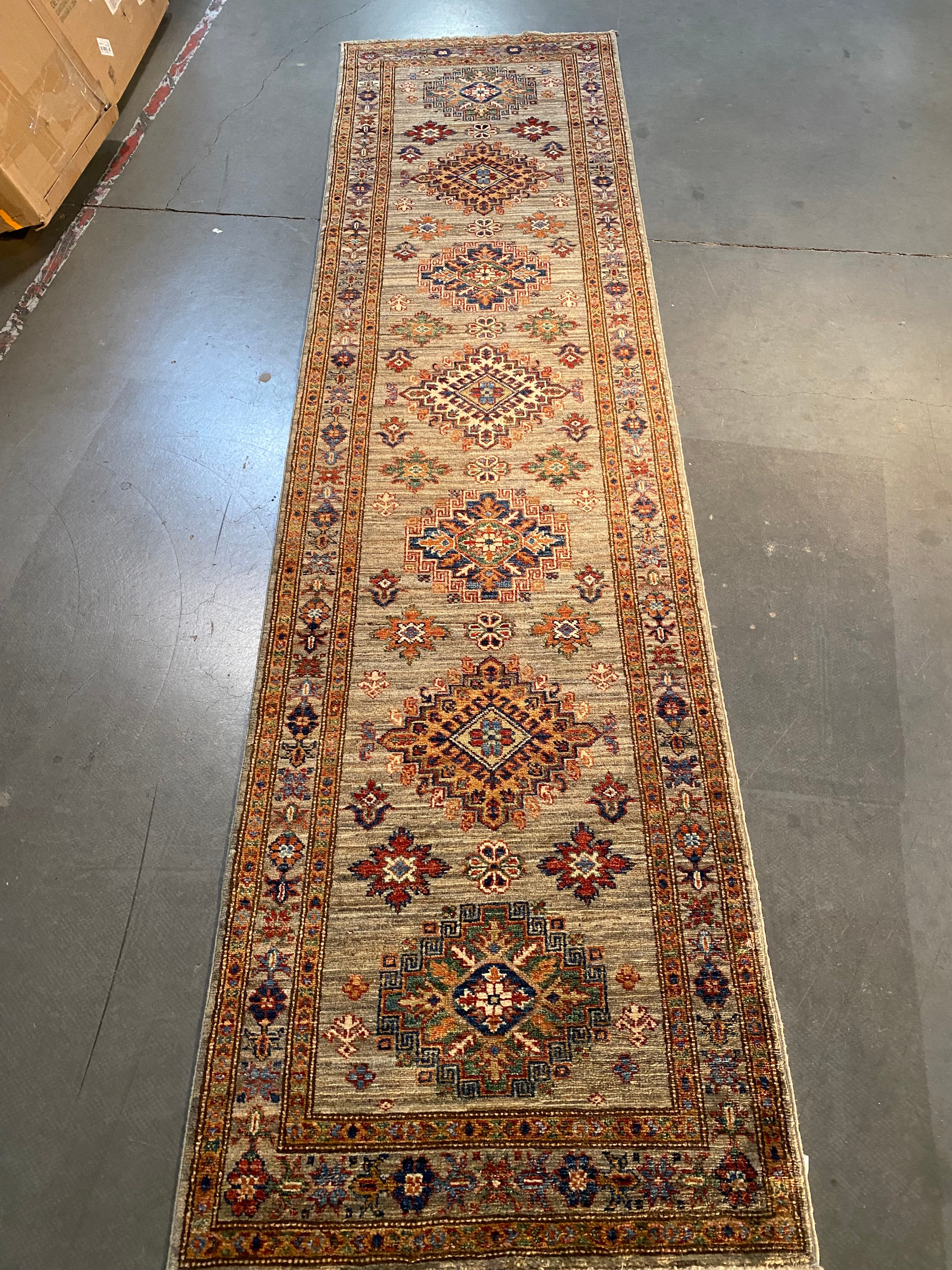  Fine Super Kazak Runner 2'.6"X9'.8"