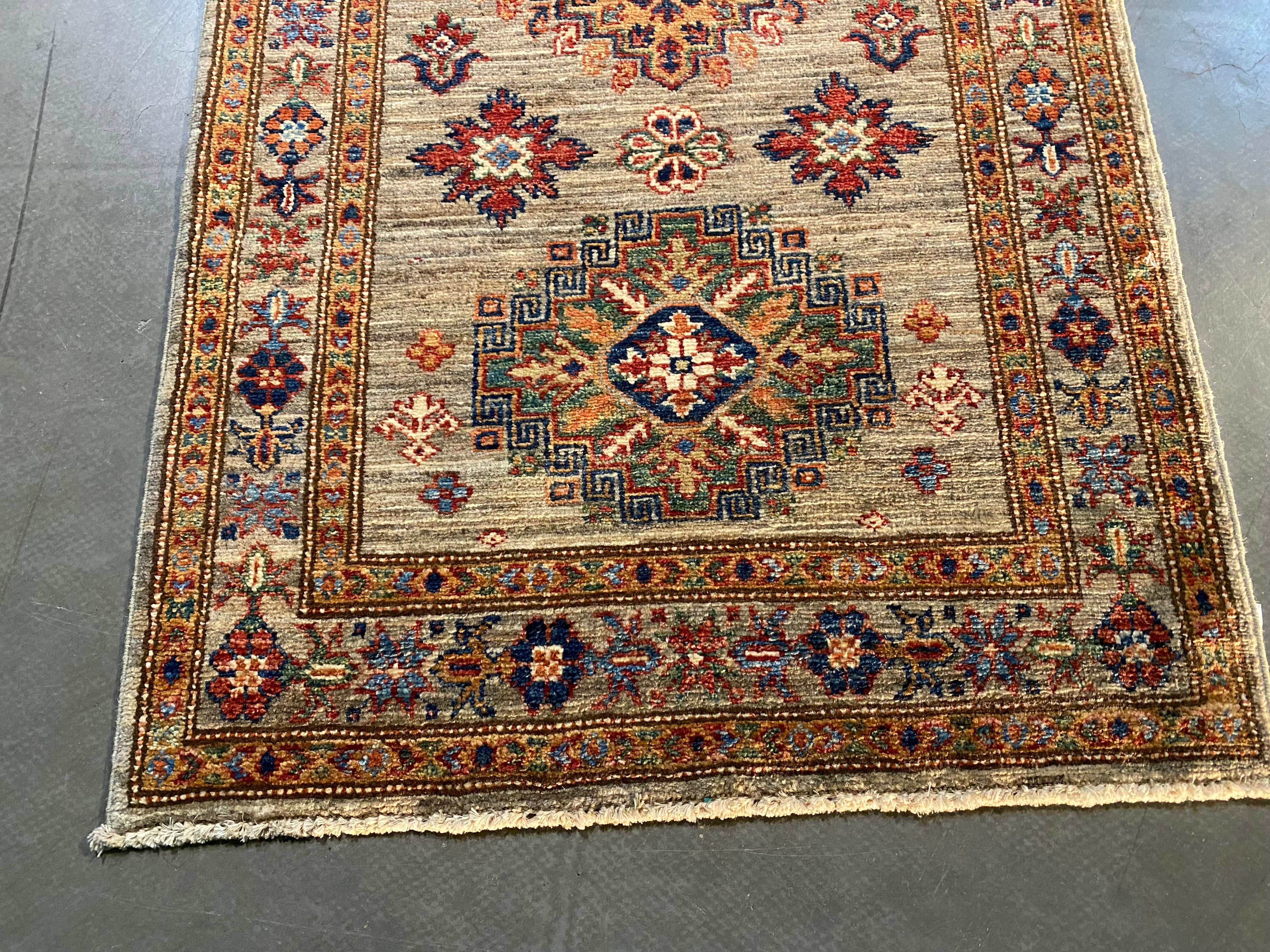 Fine Super Kazak Runner 2'.6"X9'.8"