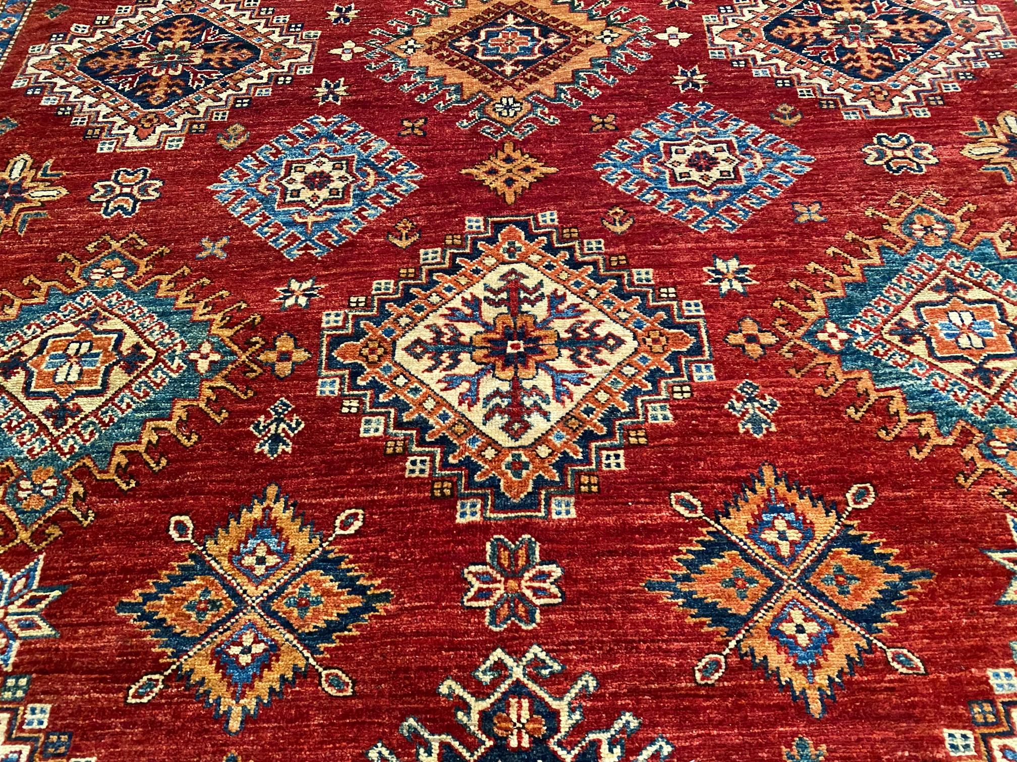 EXQUISITE FINE SUPER KAZAK RUG 8'.2"x11'.2"
