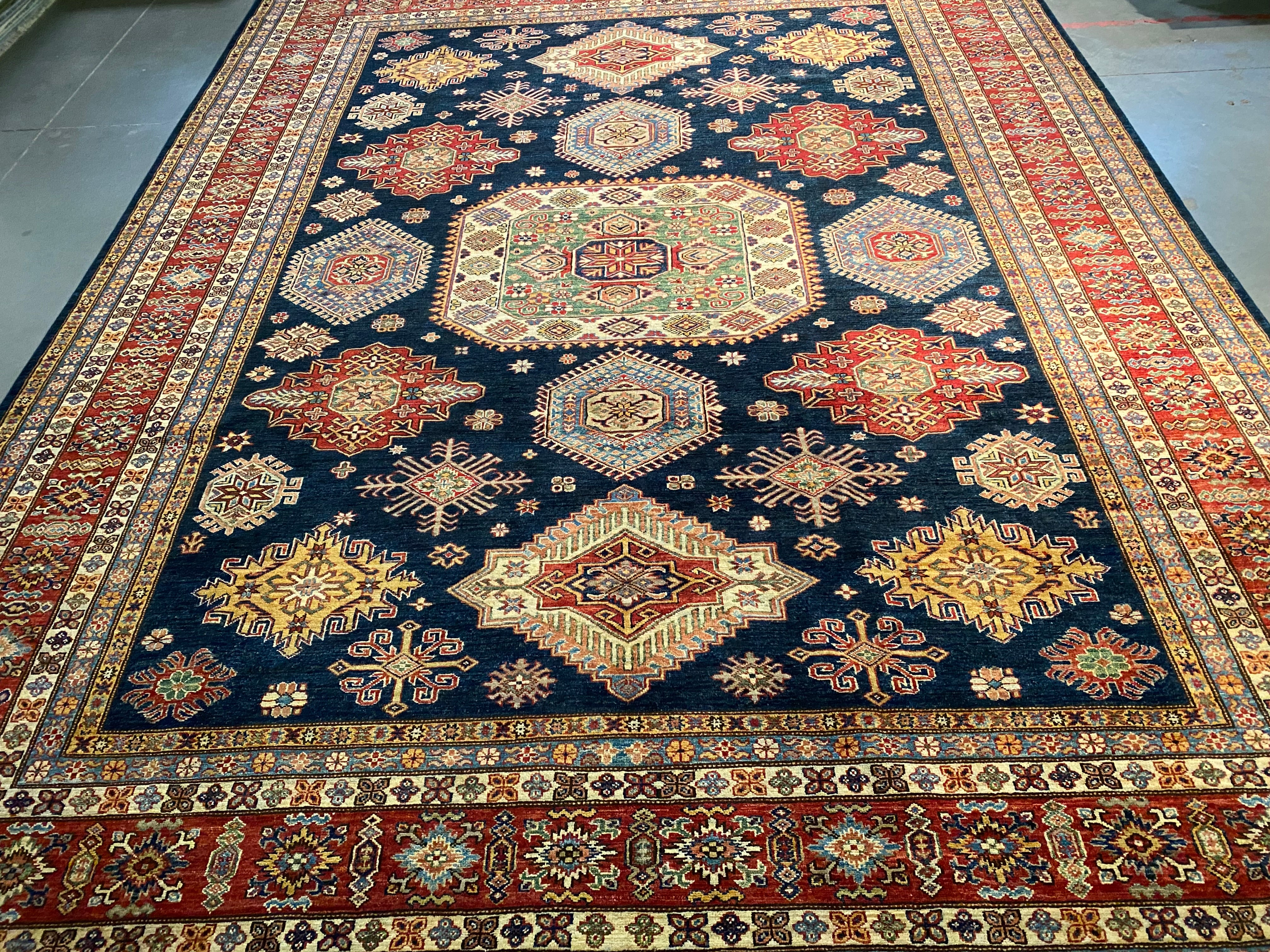 Exquisite Fine Super Kazak Rug 9' X12'