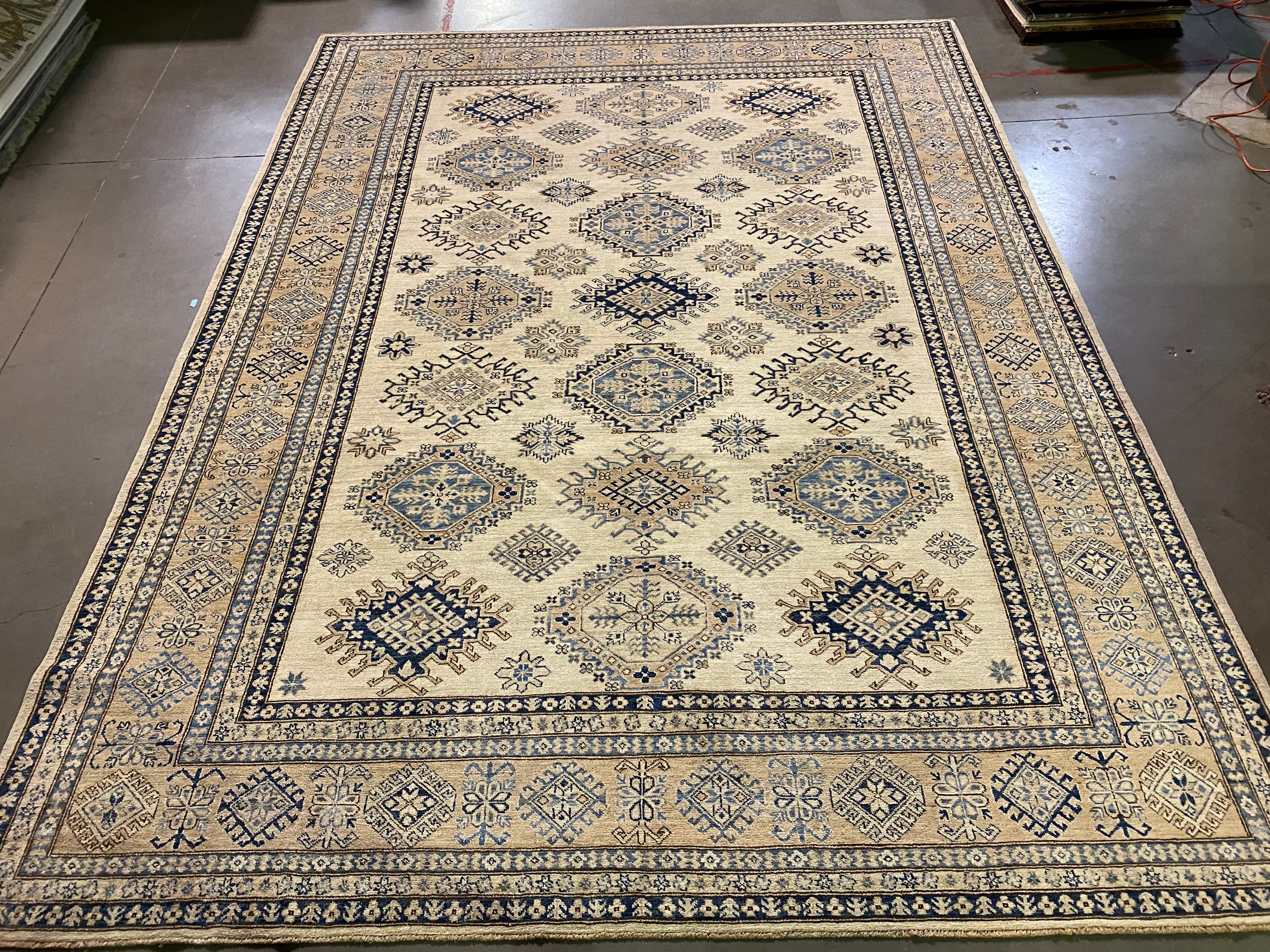 Exquisite Fine Super Kazak Rug 9'.1"X12'.2"