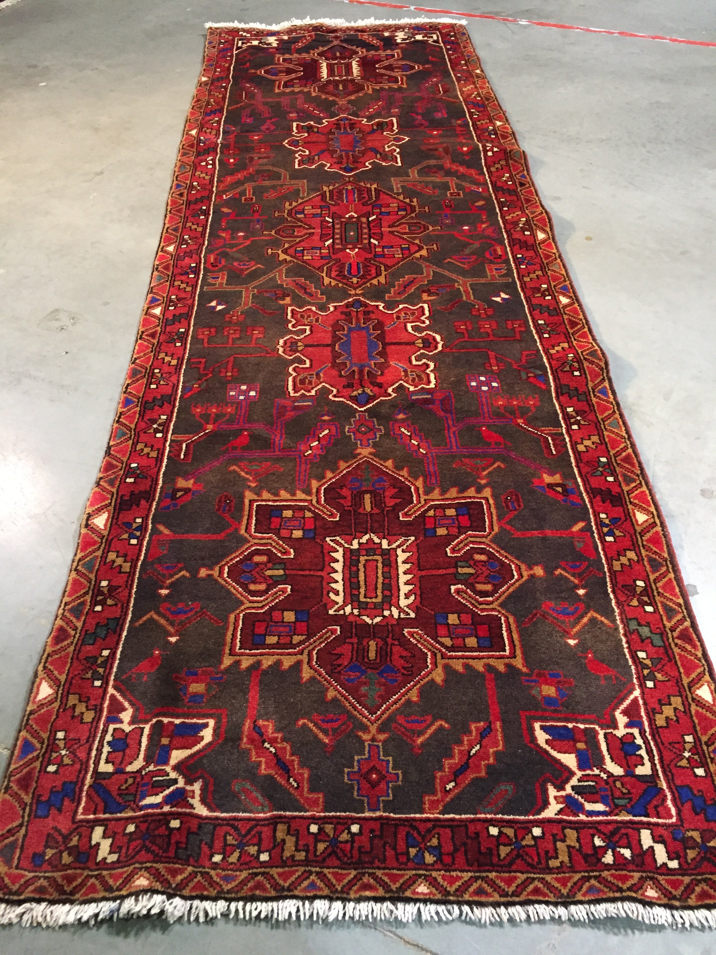 Persian Heriz Runner 3'.5"X10'.6"