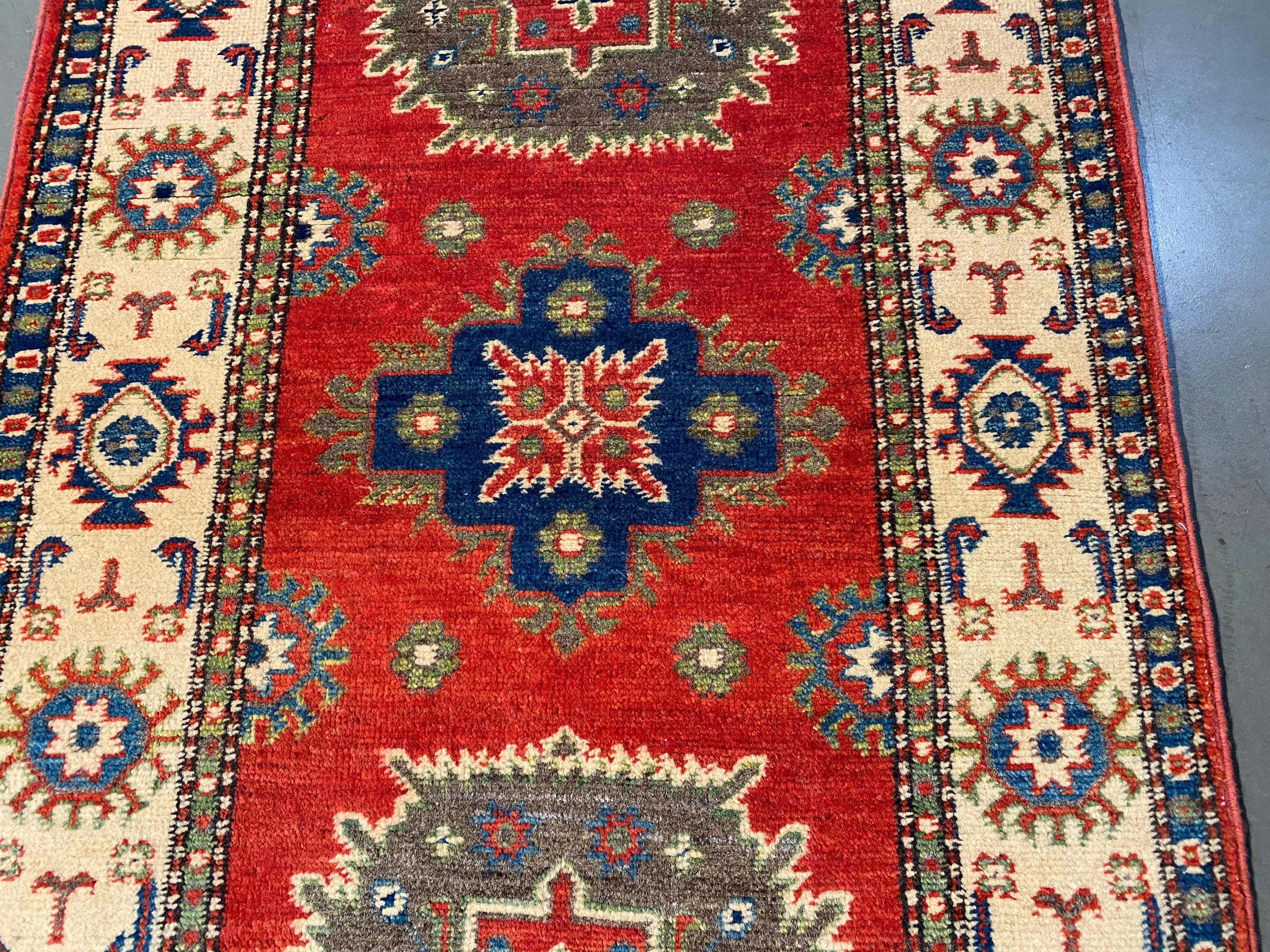 Fine Kazak  Runner 2.6X10