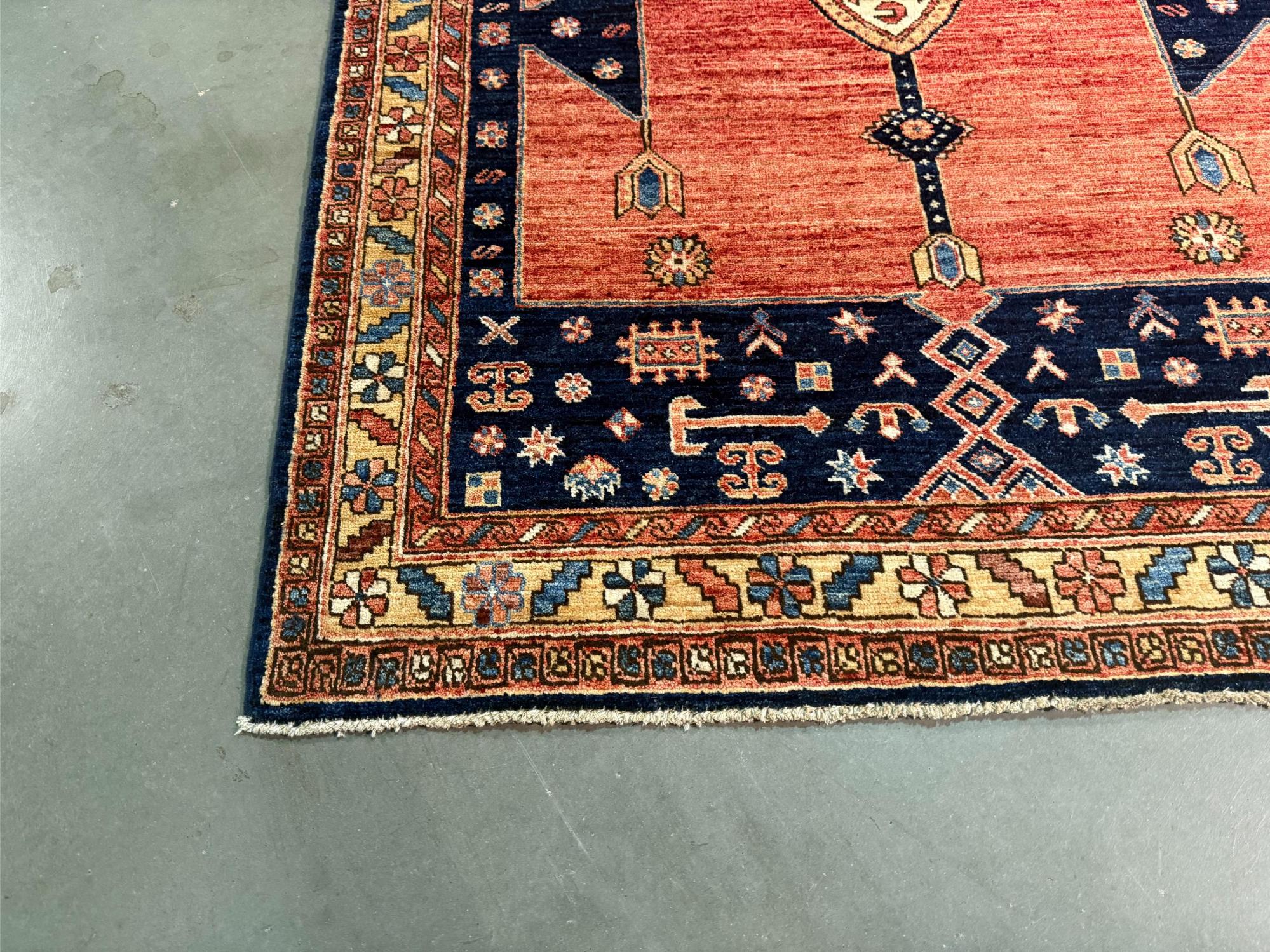 Stunning Kazak Rug 4.2x6.2