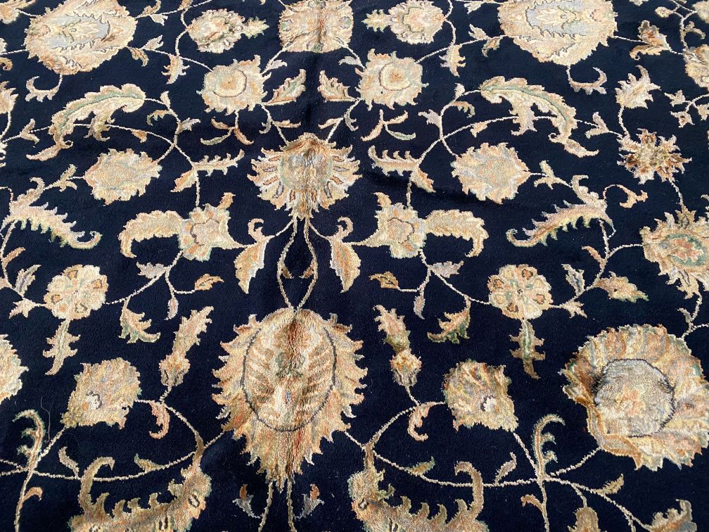 EXQUISITE SILK &WOOL MAHAL DESIGN RUG 8.9x12.2