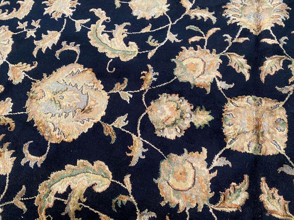 EXQUISITE SILK &WOOL MAHAL DESIGN RUG 8.9x12.2