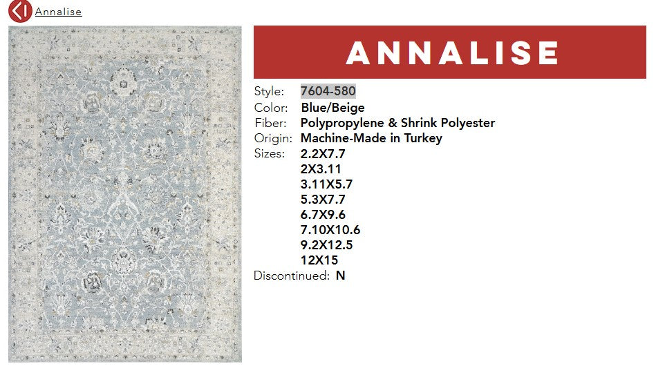 Annalise Blue/Beige