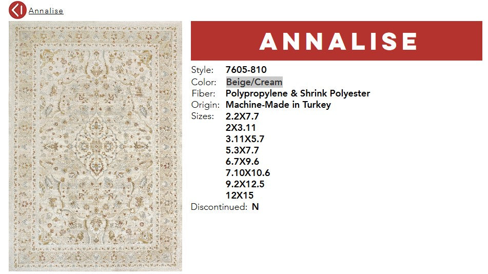 Annalise Beige/Cream