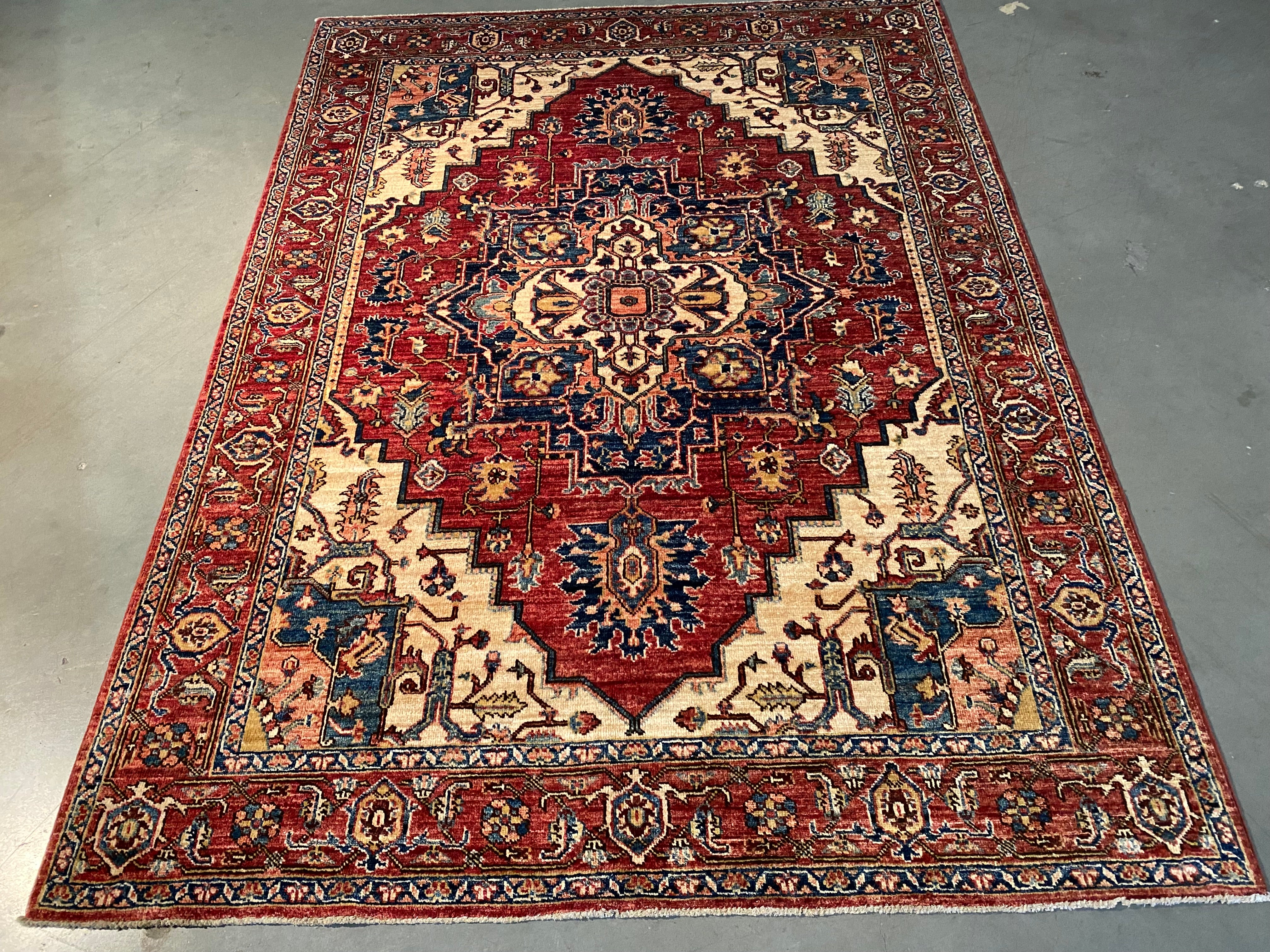 Stunning Fine Serapi Rug 5'.1"X7'