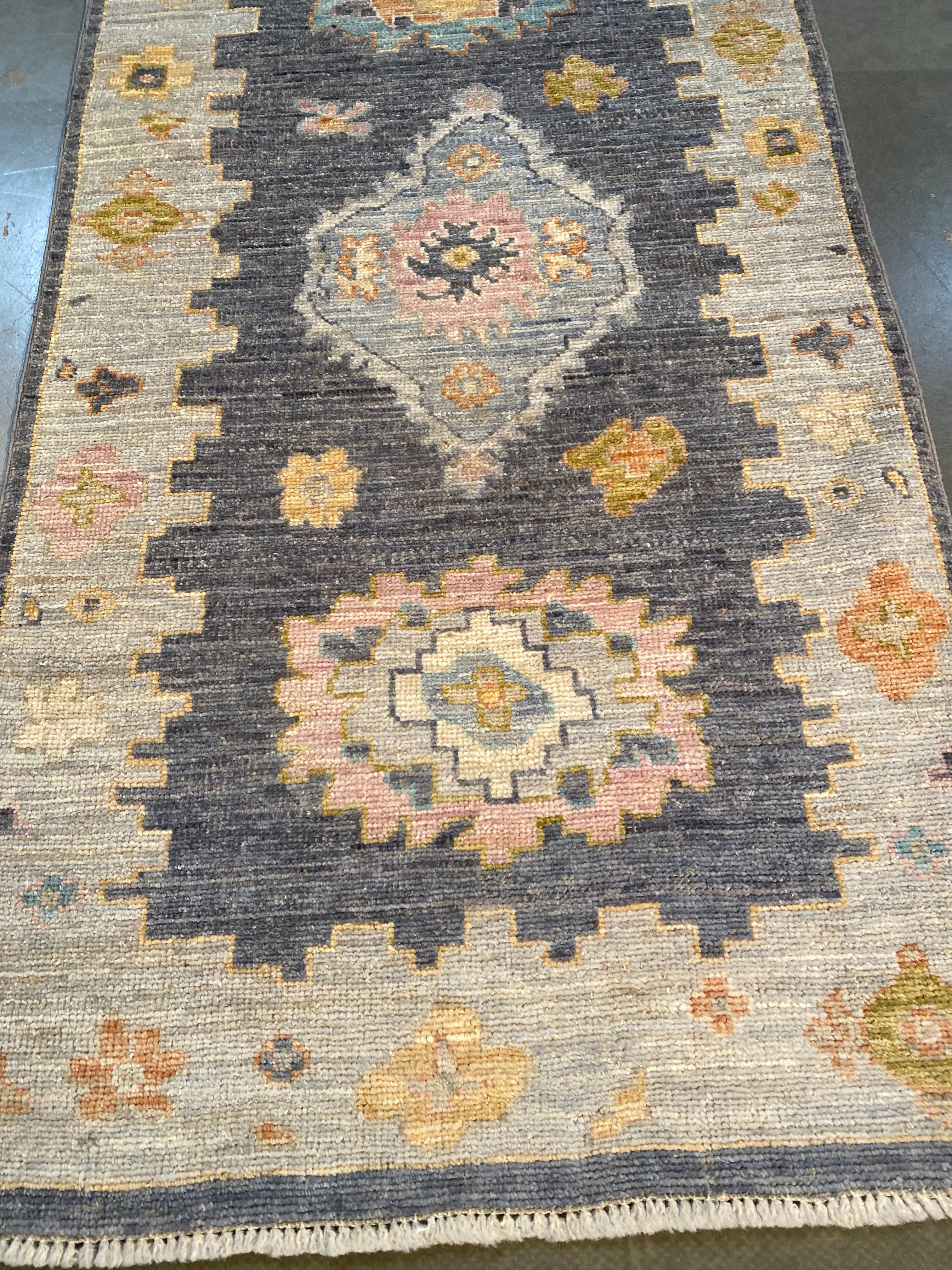 Exquisite Oushak Runner 2'.10"X11'.10"