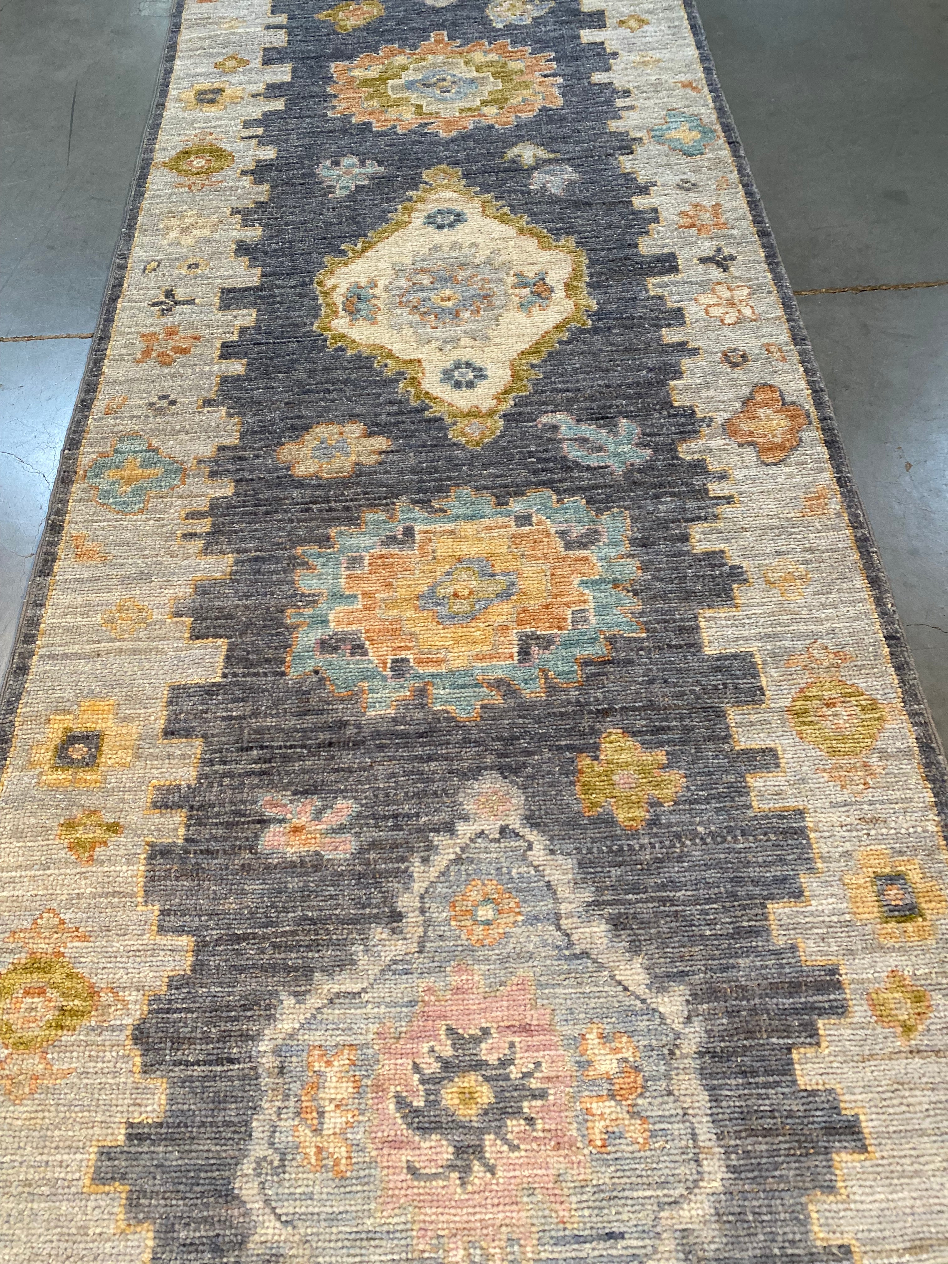 Exquisite Oushak Runner 2'.10"X11'.10"