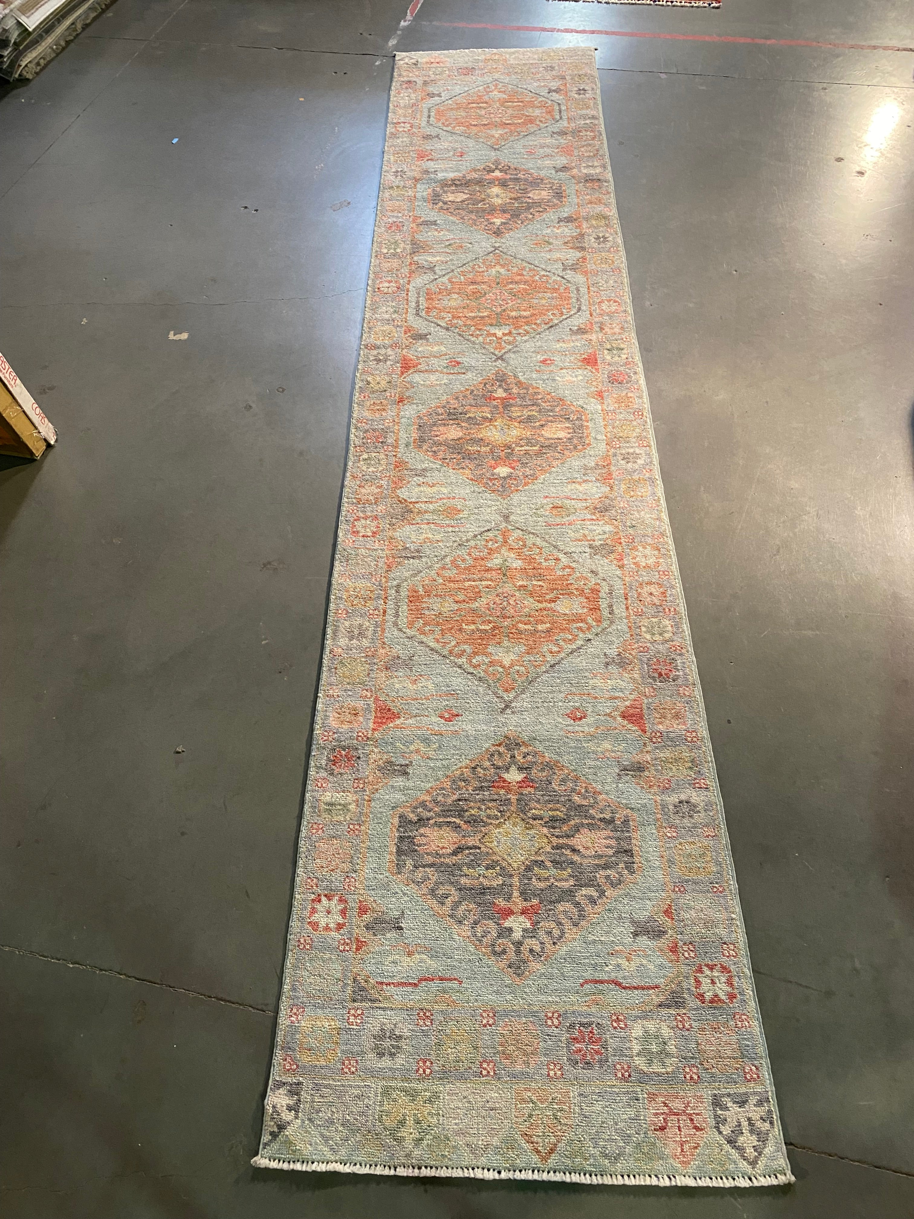 Exquisite Oushak Runner 2'.10"X14'.2"