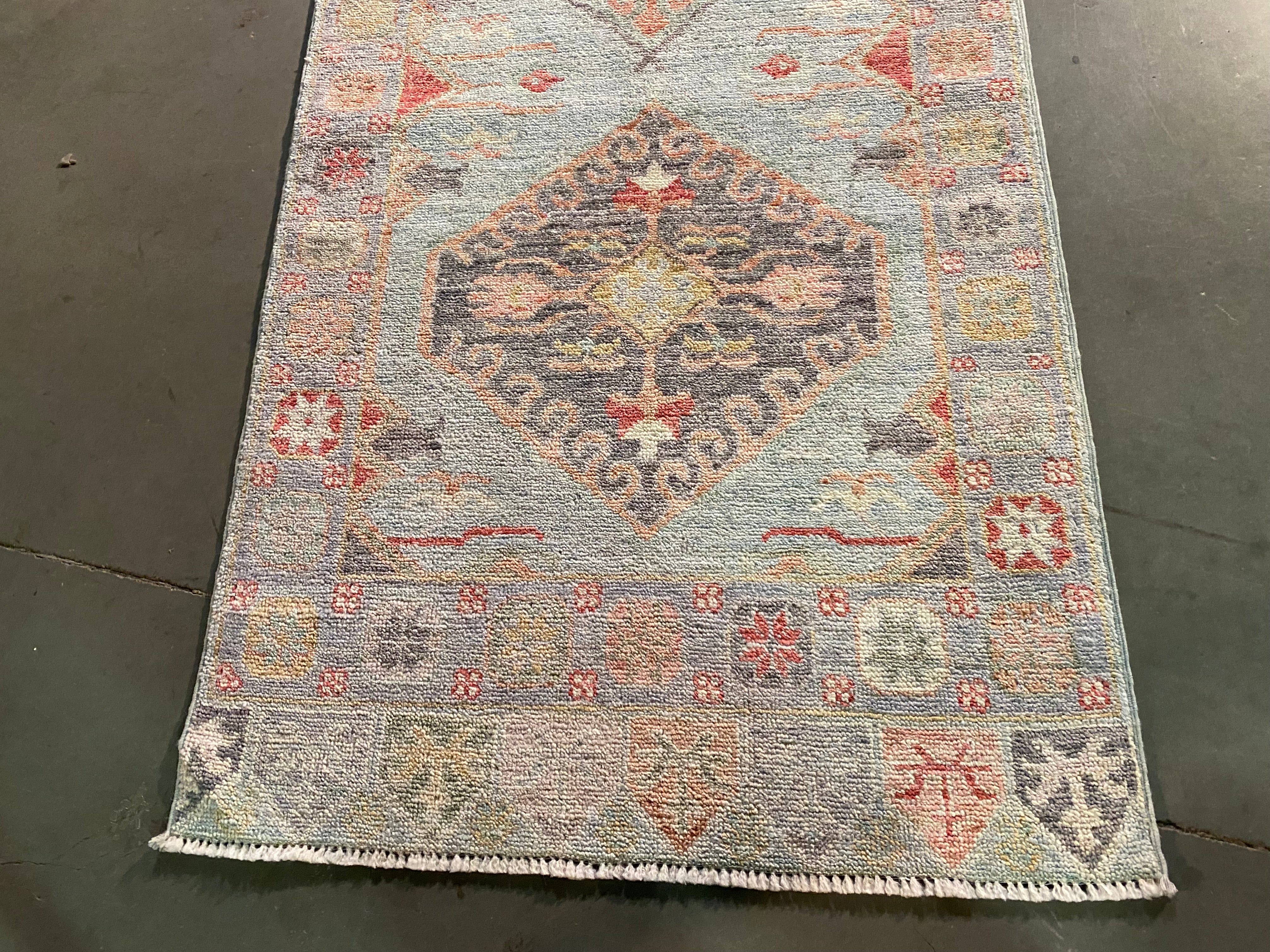 Exquisite Oushak Runner 2'.10"X14'.2"