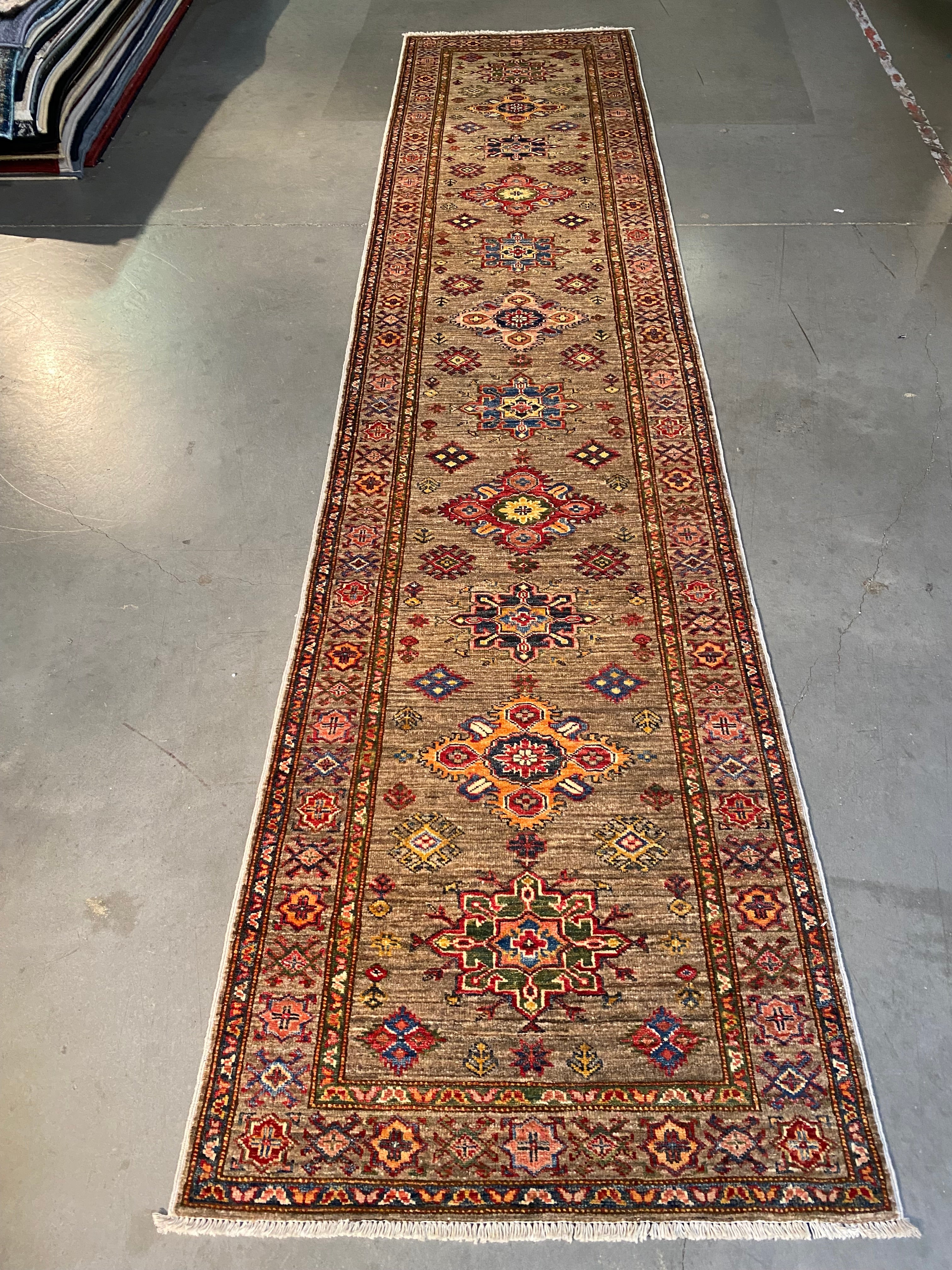 Fine  Super Kazak Runner 2'.7"X11'.9"