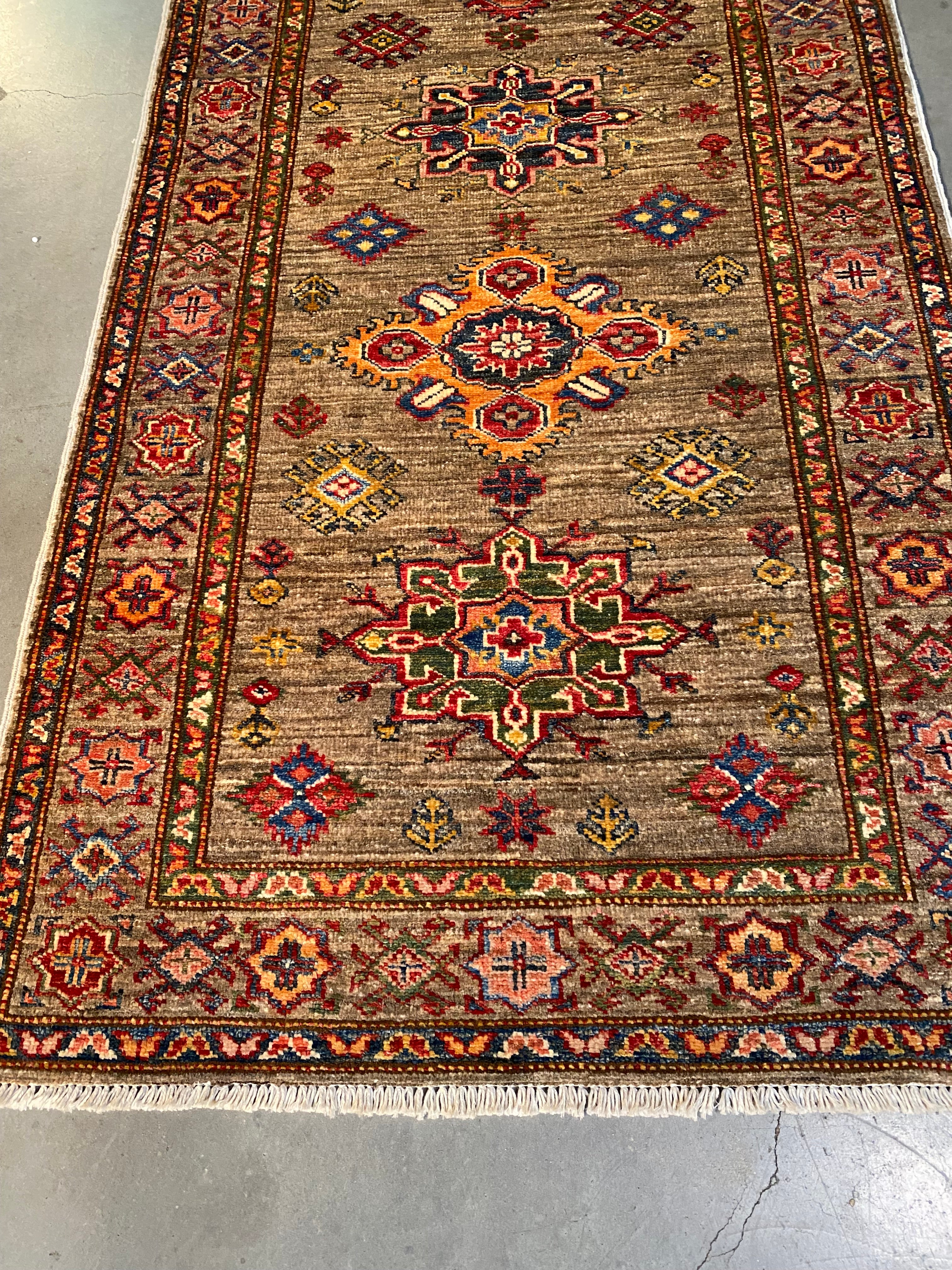 Fine  Super Kazak Runner 2'.7"X11'.9"