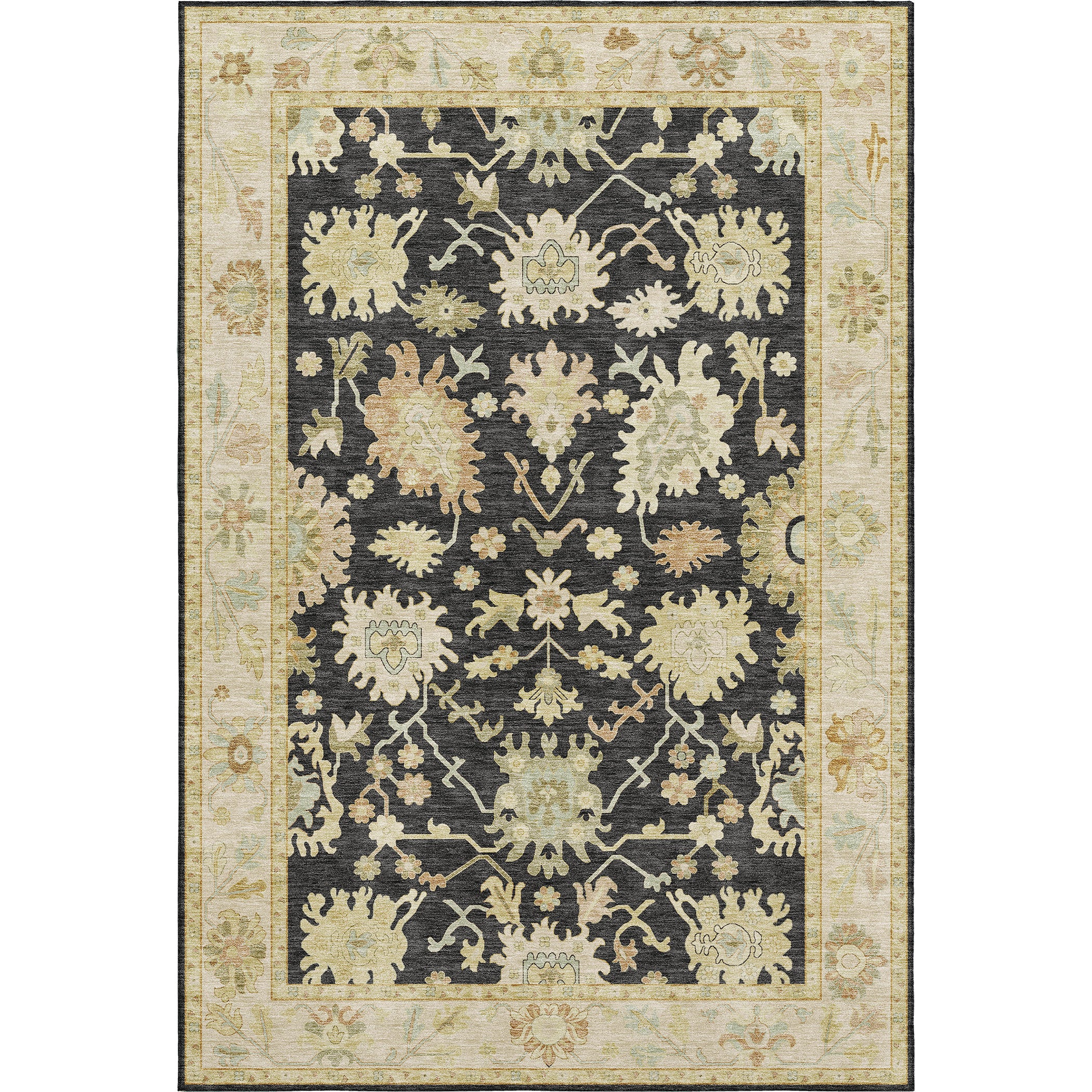 Hatay HY2 Black Area Rug