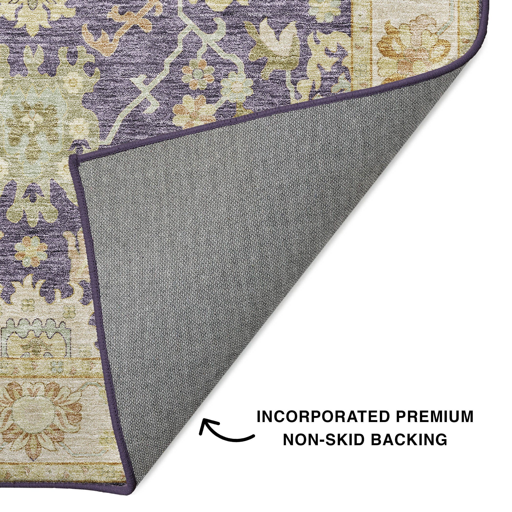 Hatay HY2 Eggplant Area Rug