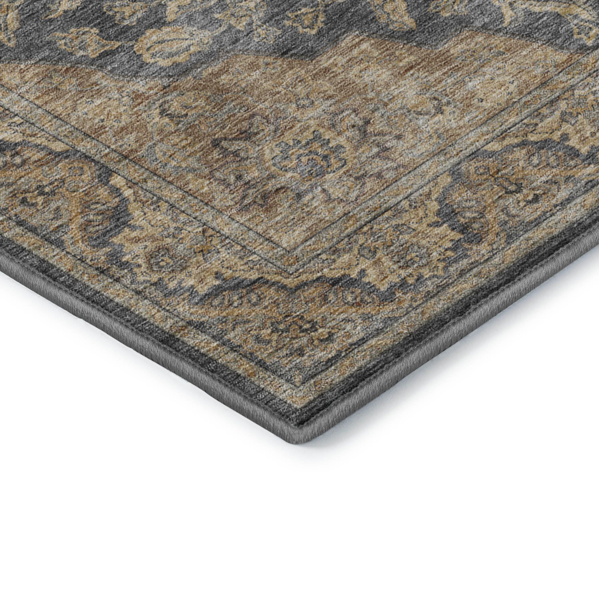 Hatay HY3 Charcoal Area Rug