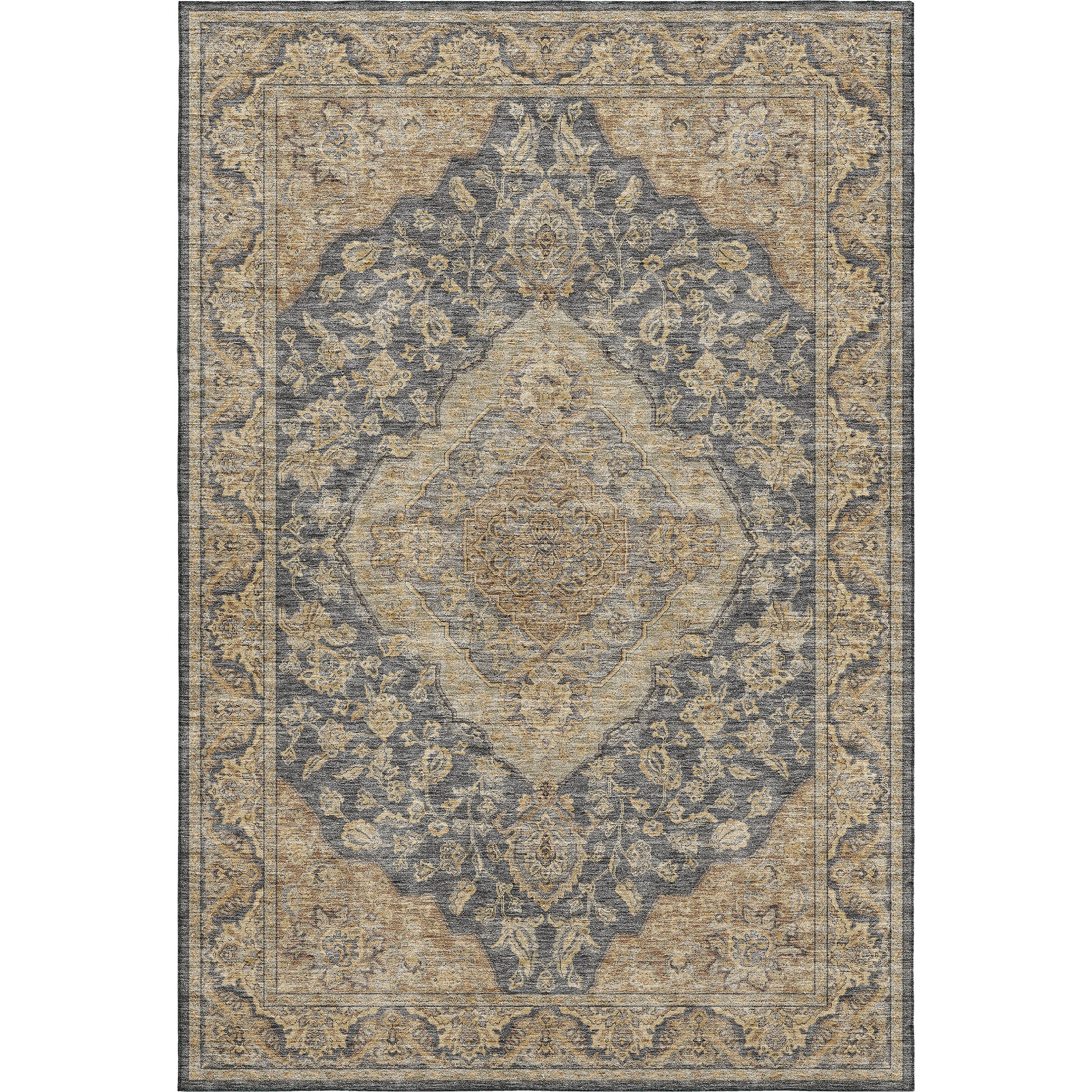 Hatay HY3 Charcoal Area Rug