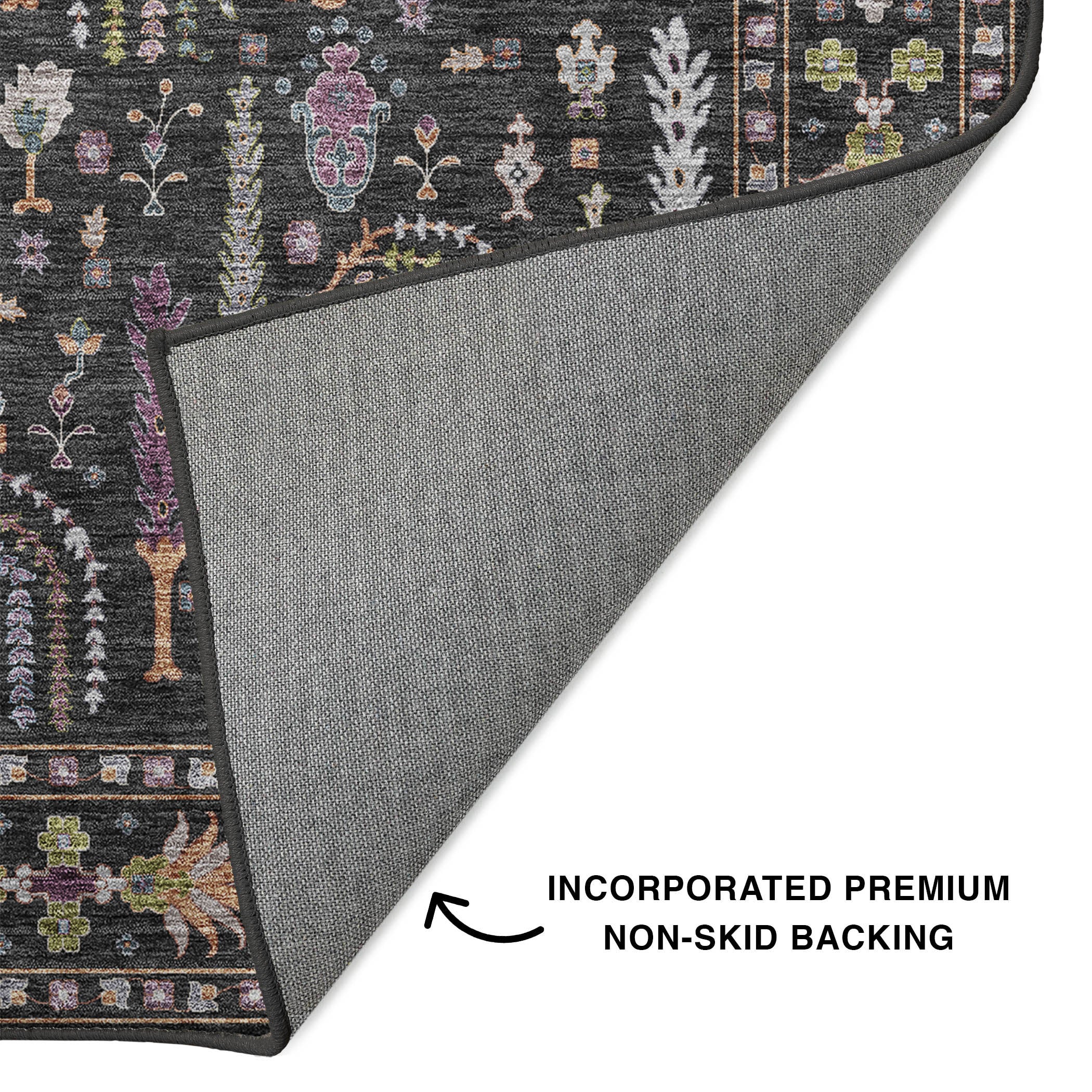 Hatay HY5 Black Area Rug