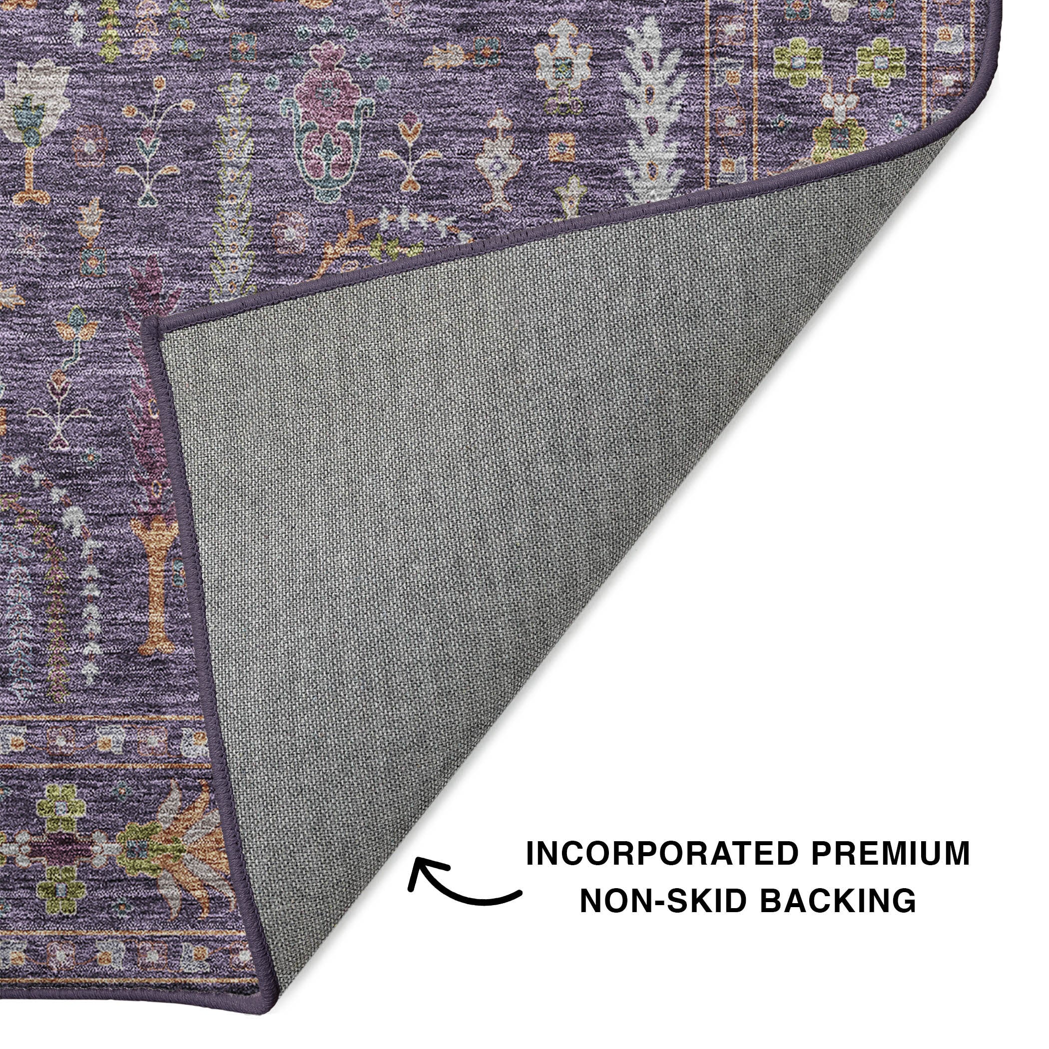 Hatay HY5 Eggplant Area Rug