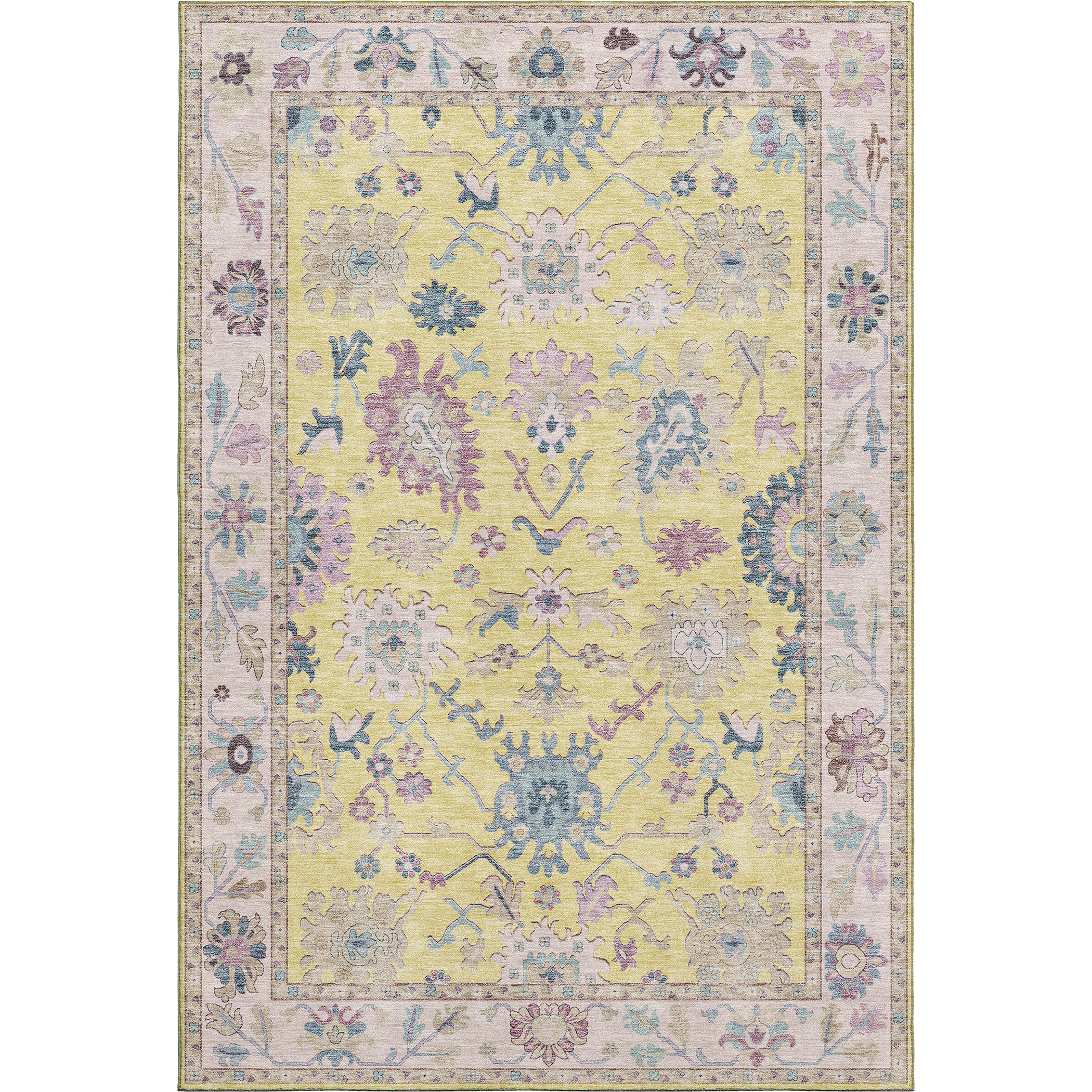 Hatay HY7 Yellow Area Rug