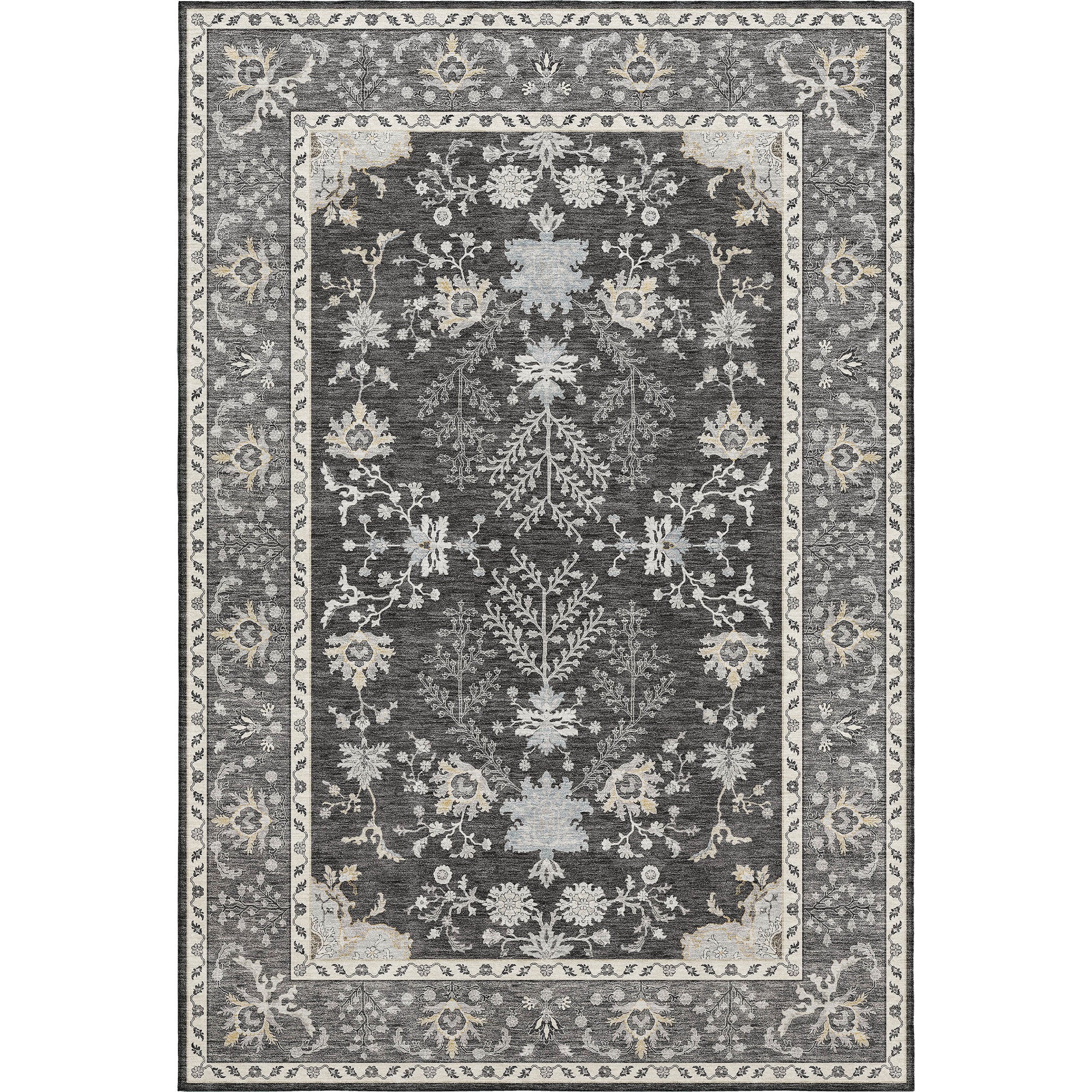 Hatay HY9 Charcoal Area Rug