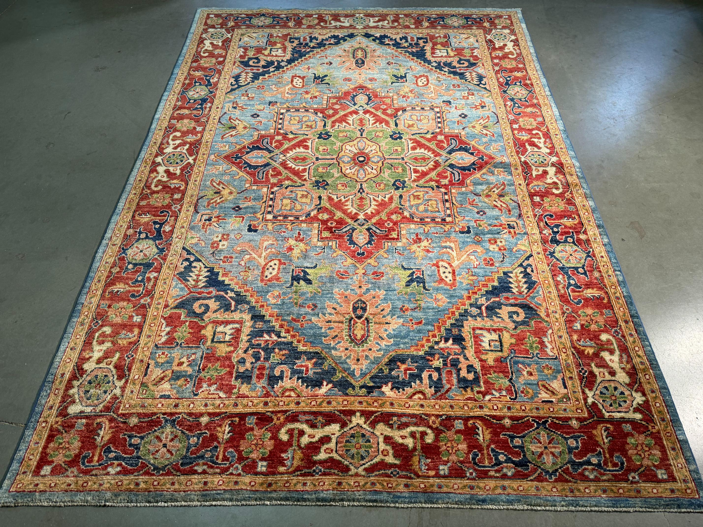 Fine Super Kazak Rug 5.6x8