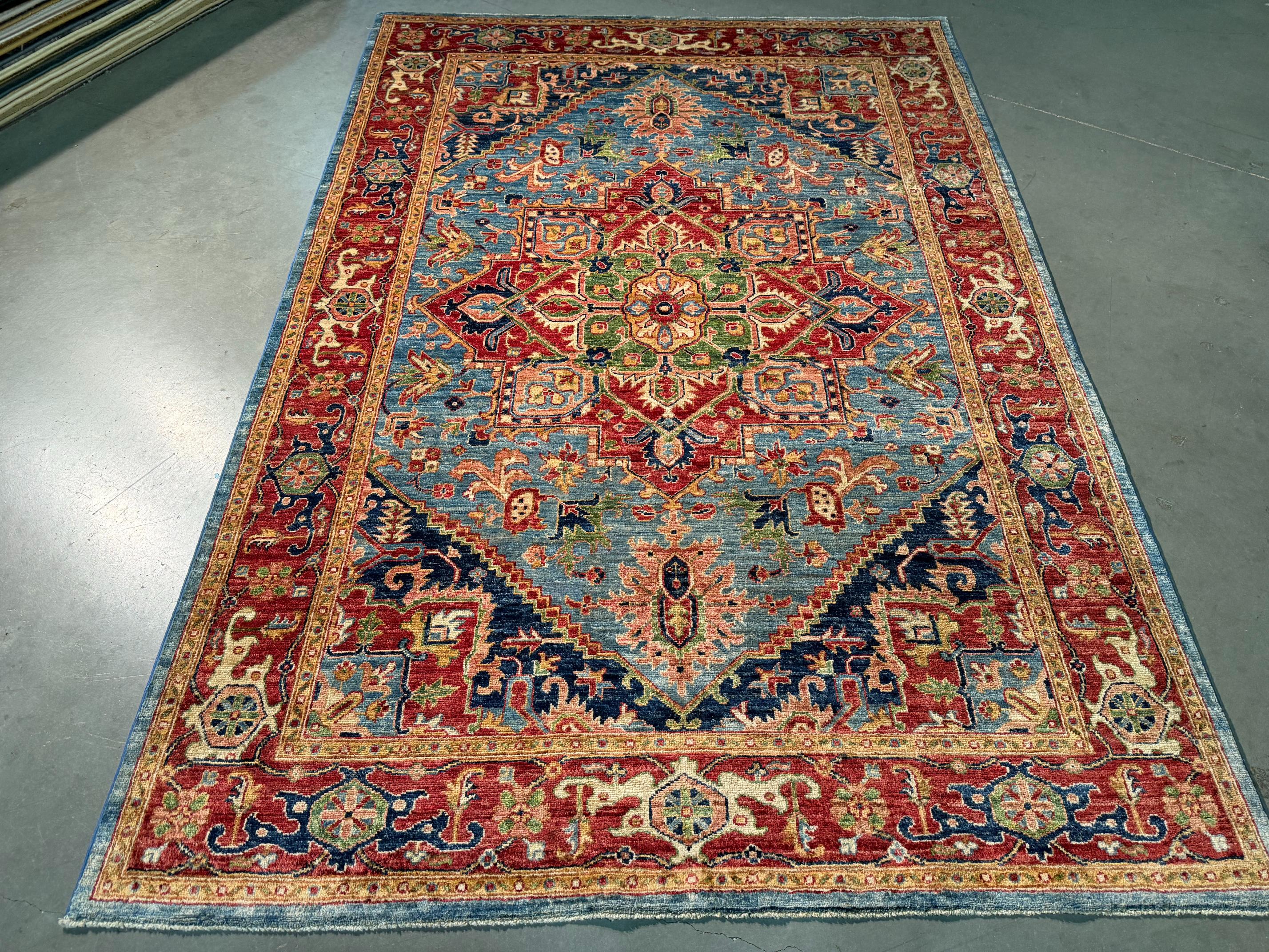 Fine Super Kazak Rug 5.6x8