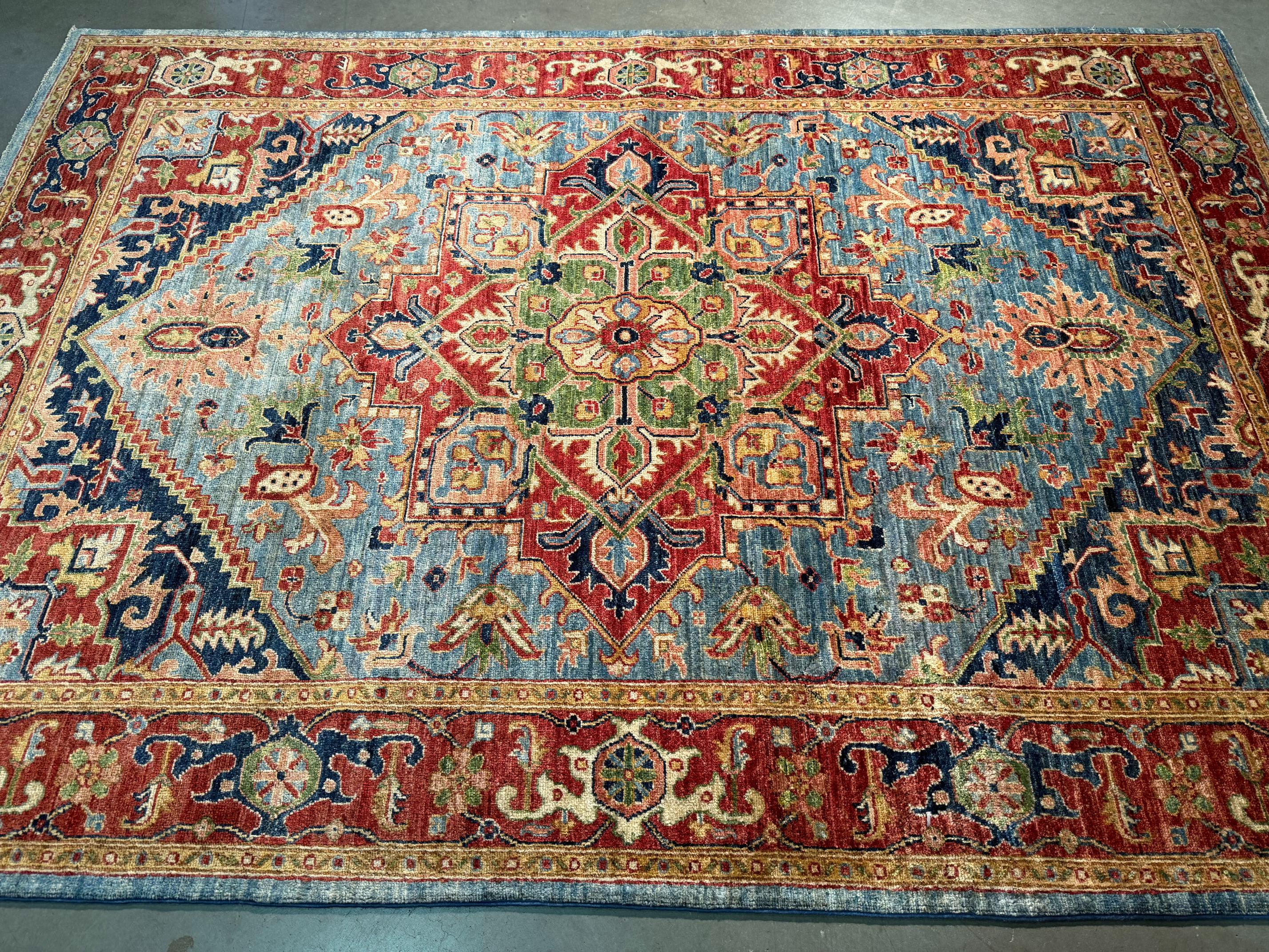 Fine Super Kazak Rug 5.6x8