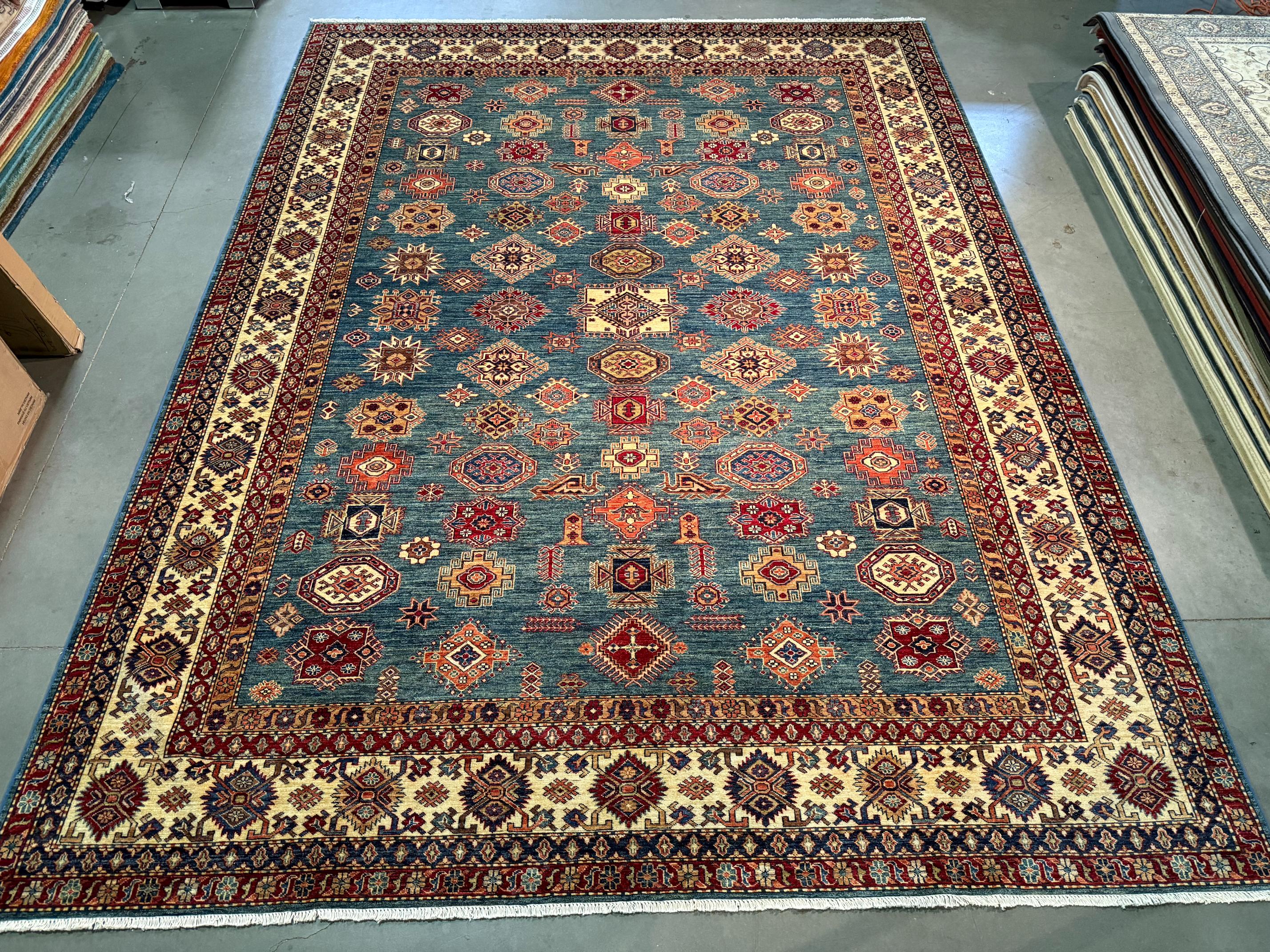 Fine Super Kazak Rug 10x13