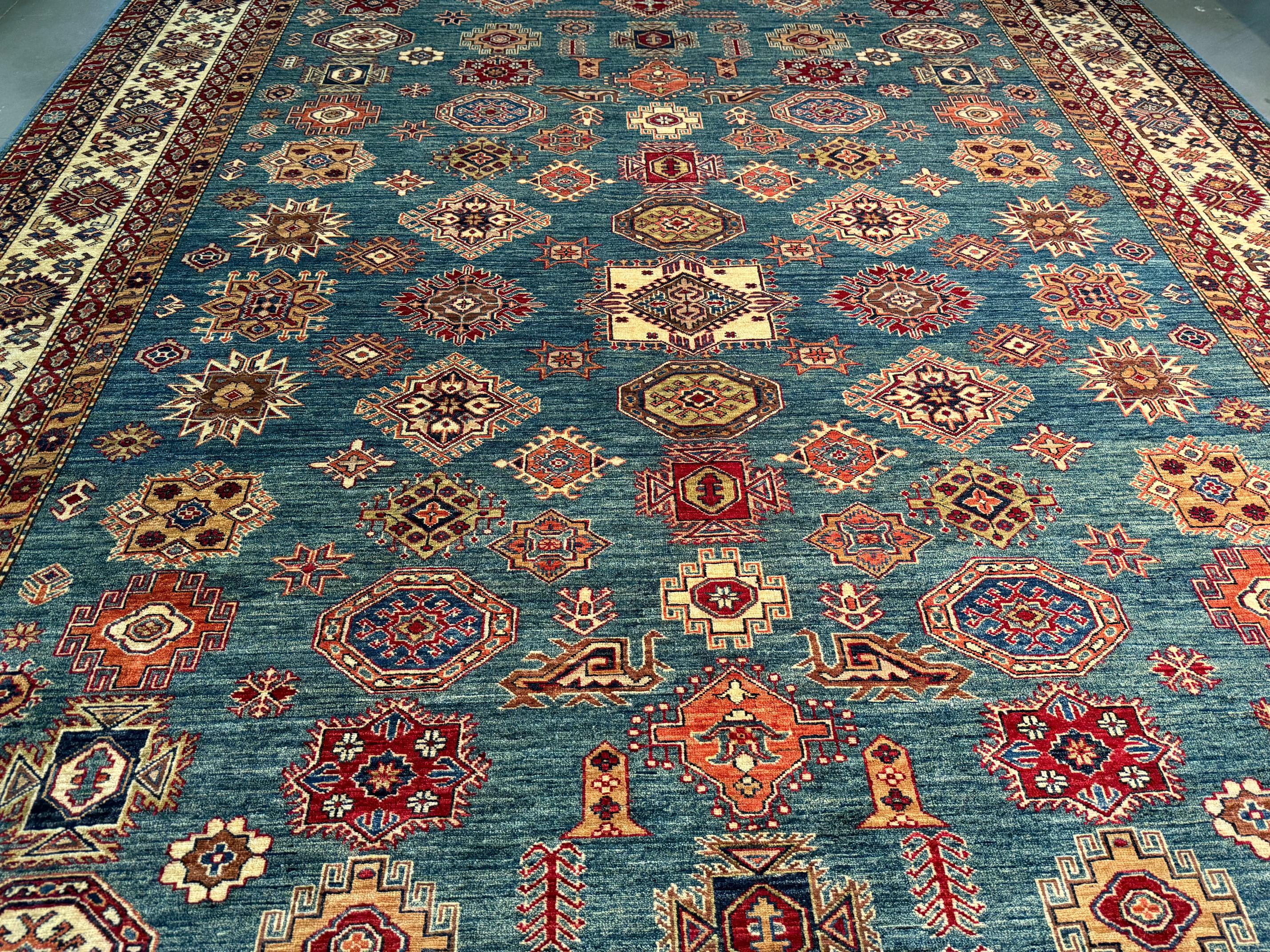 Fine Super Kazak Rug 10x13