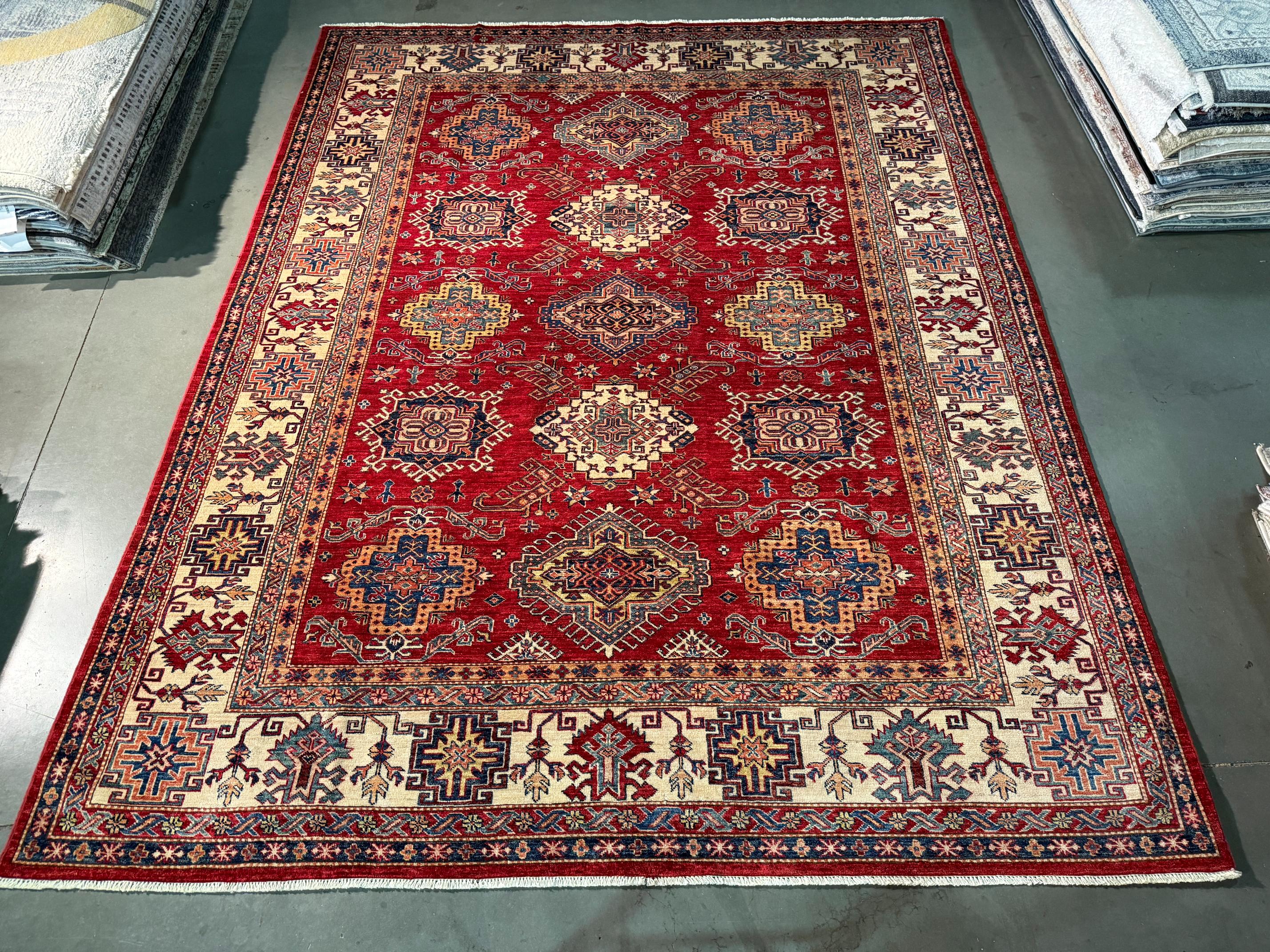 Magnificent Super Kazak Rug 7.9x9.9