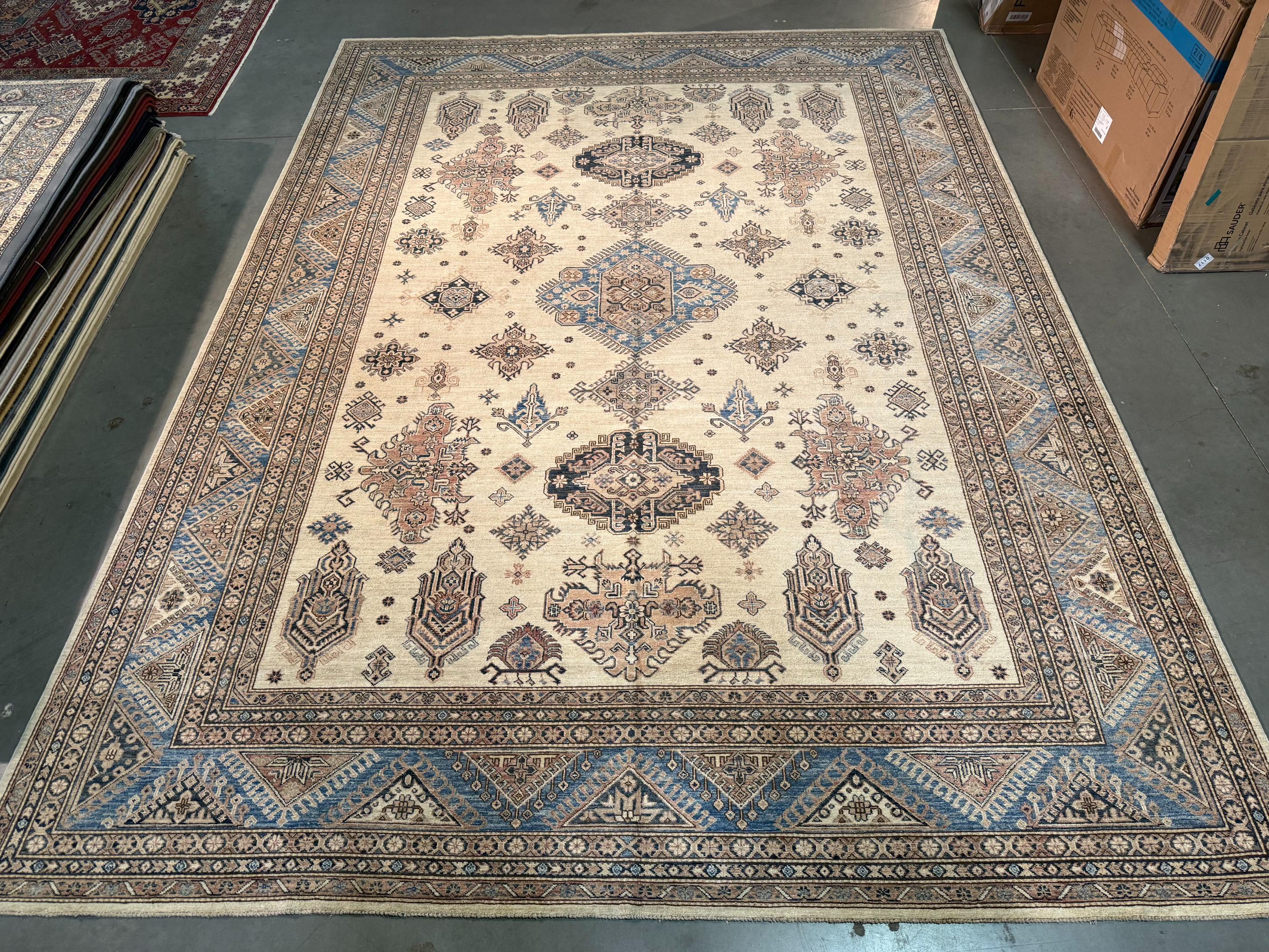 Fine Super Kazak Rug 10x13.5