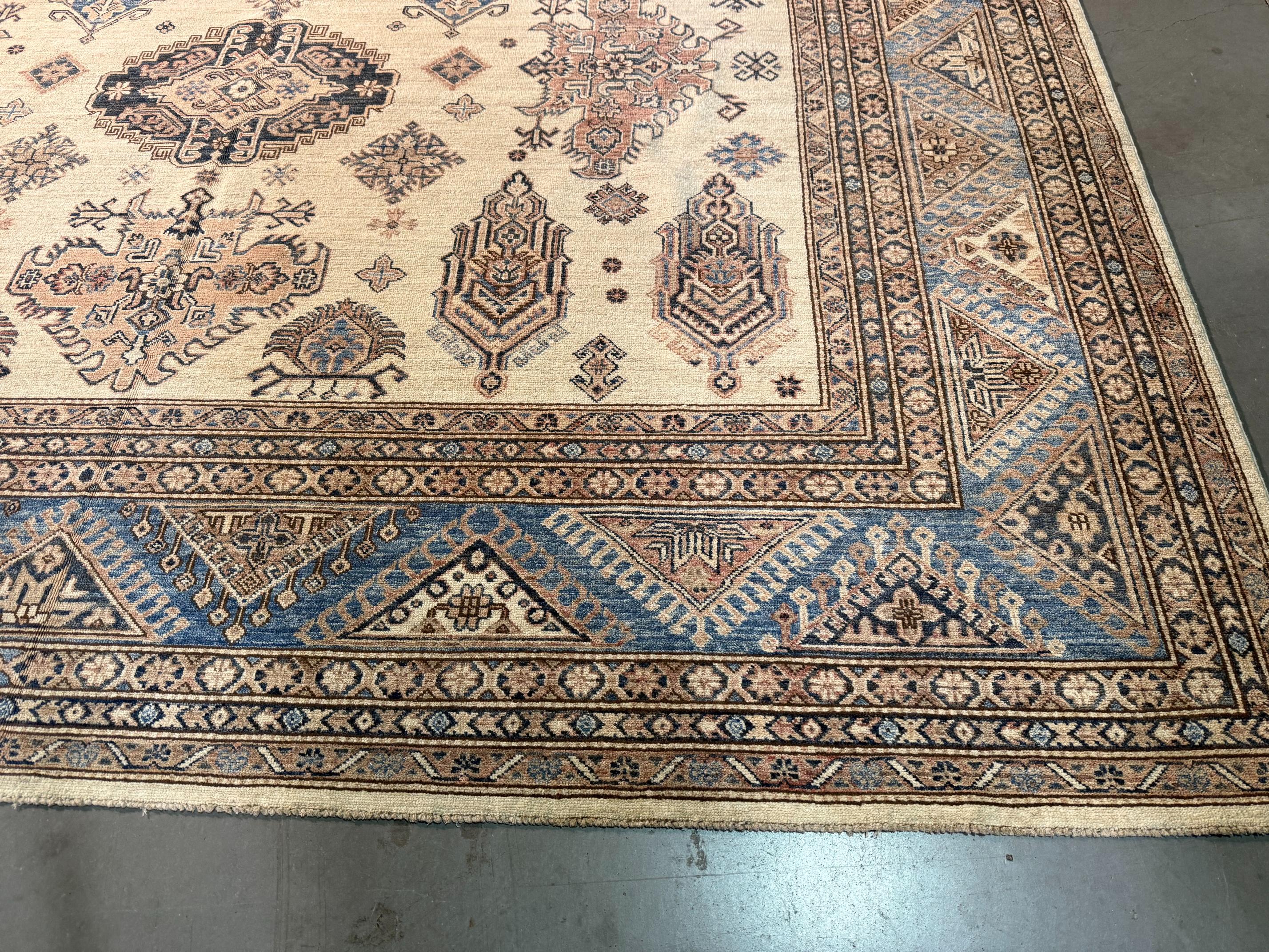 Fine Super Kazak Rug 10x13.5