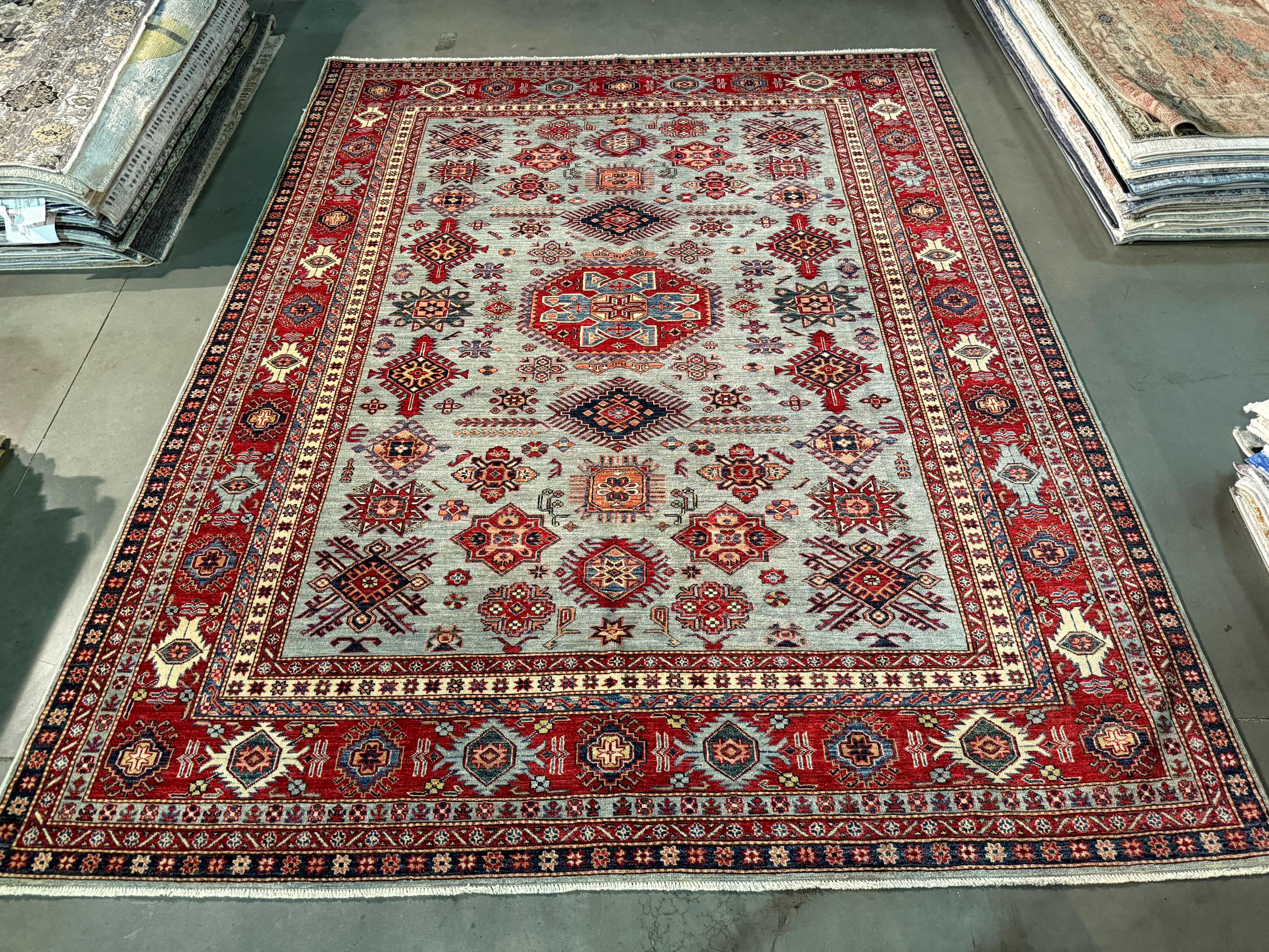 Magnificent Super Kazak Rug 8.1x10.4