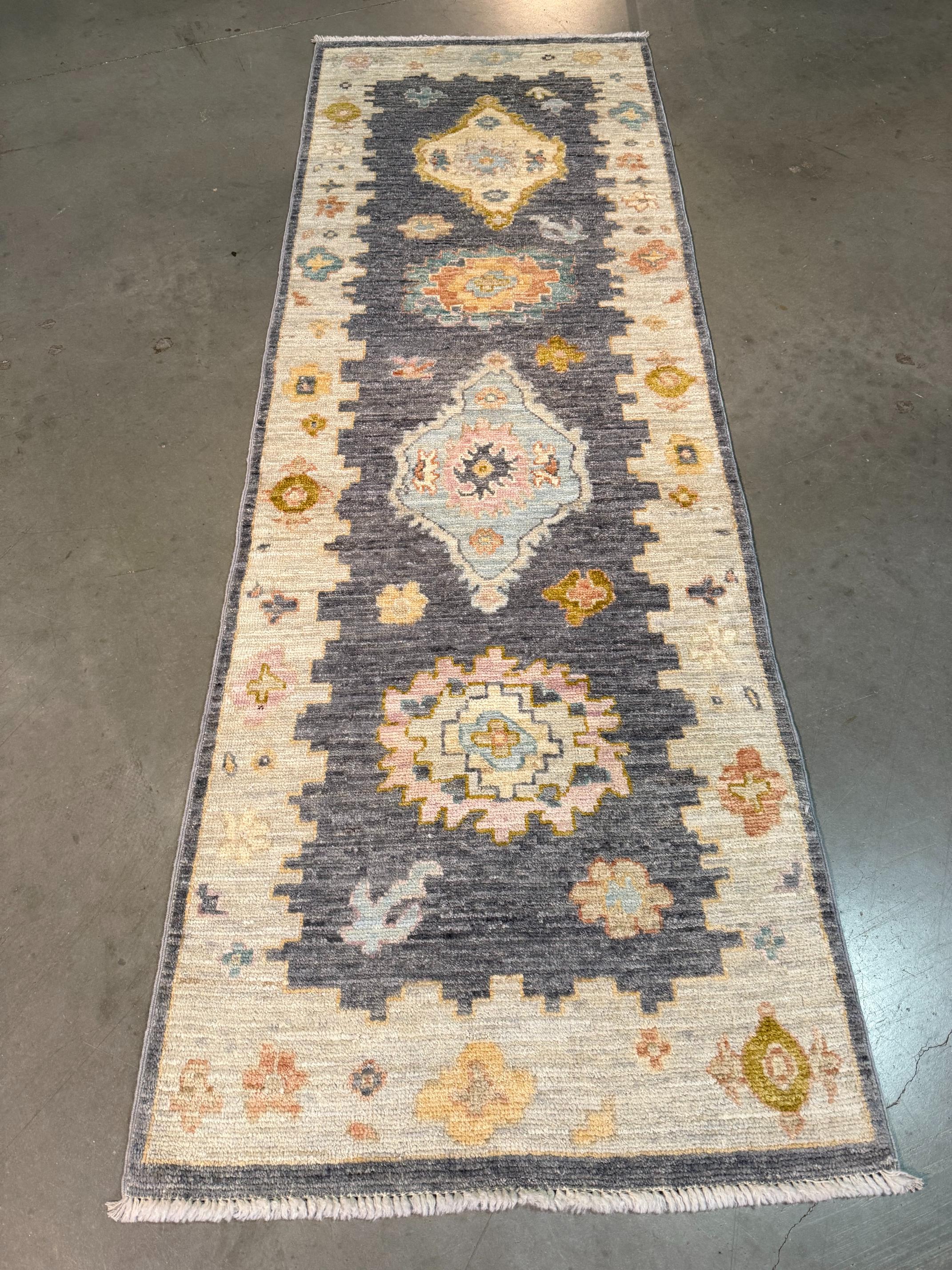 Exquisite Oushak Runner  2'.8"x8'