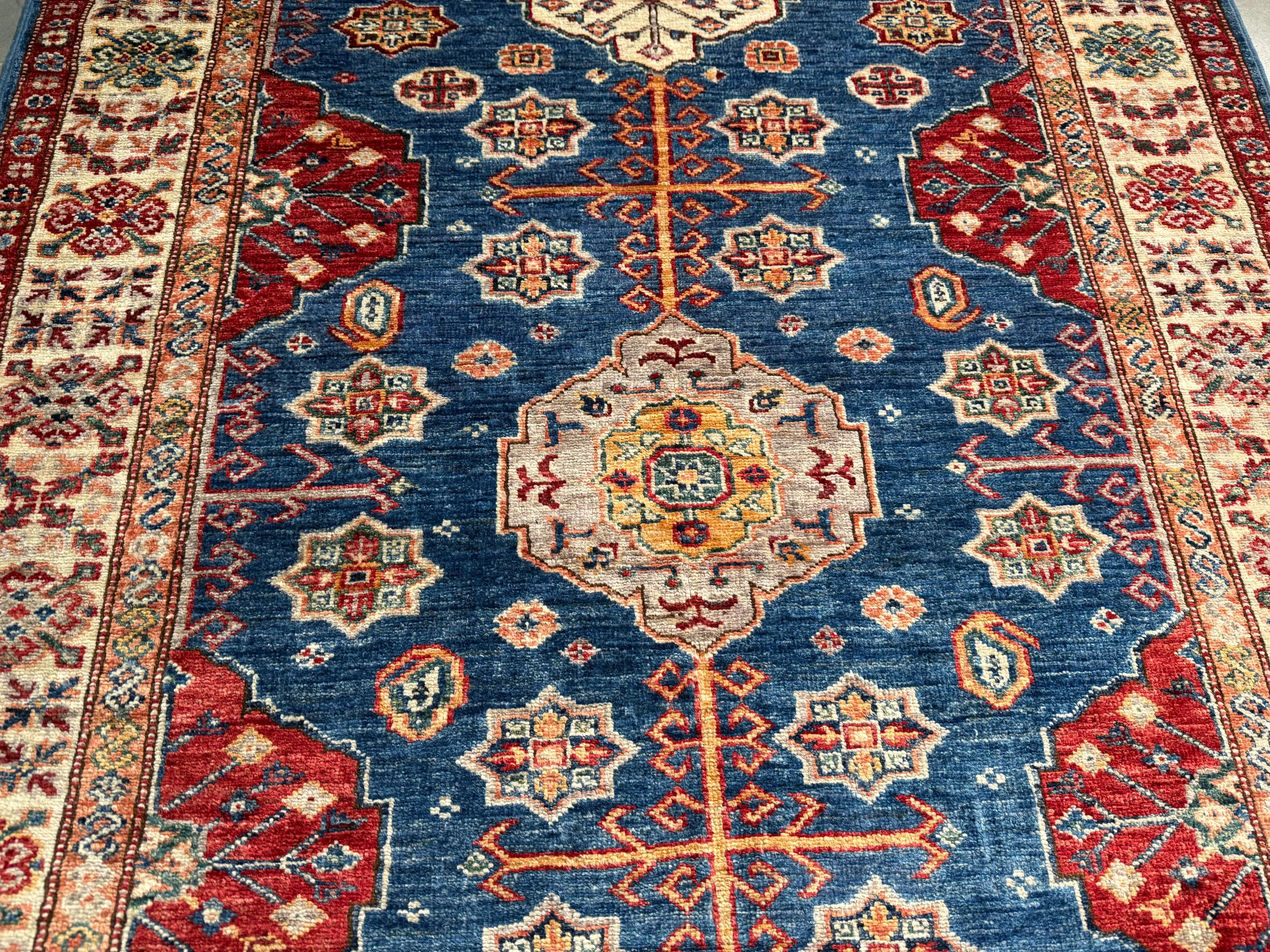 Fine Super Kazak Rug 4x6