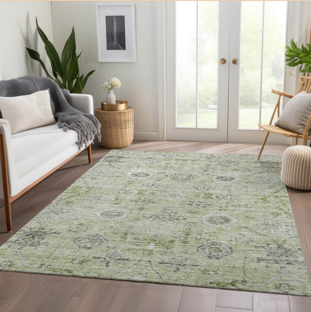 Solace Transitional Rug With Non-Skid Backing -Aloe