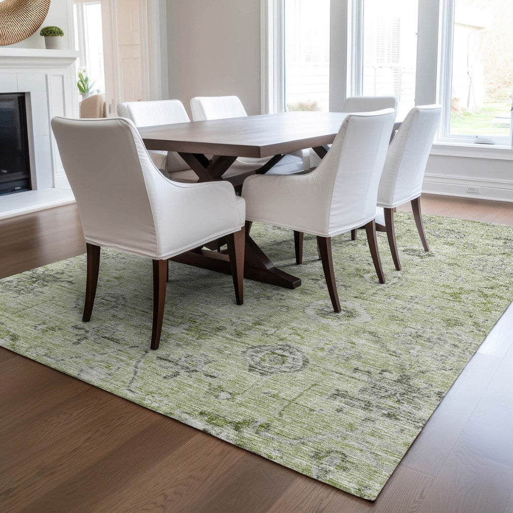 Solace Transitional Rug With Non-Skid Backing -Aloe