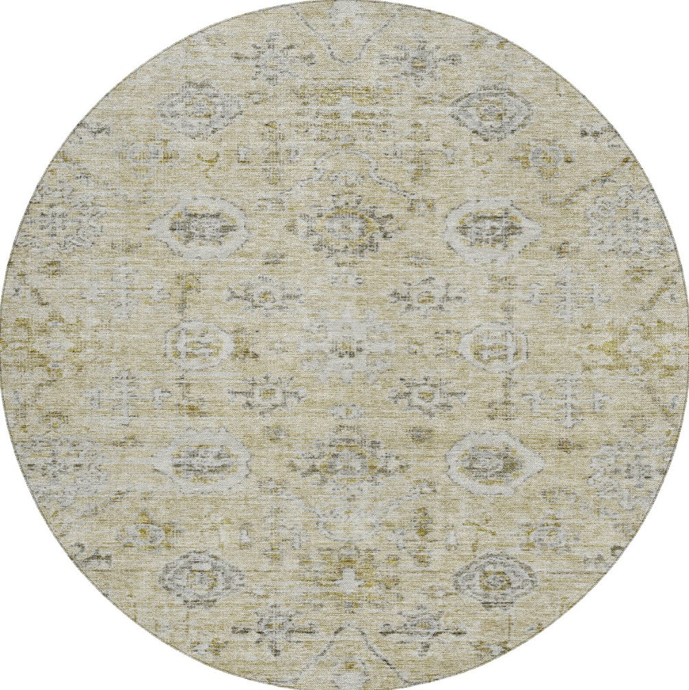 Solace Transitional Rug With Non-Skid Backing -Beige