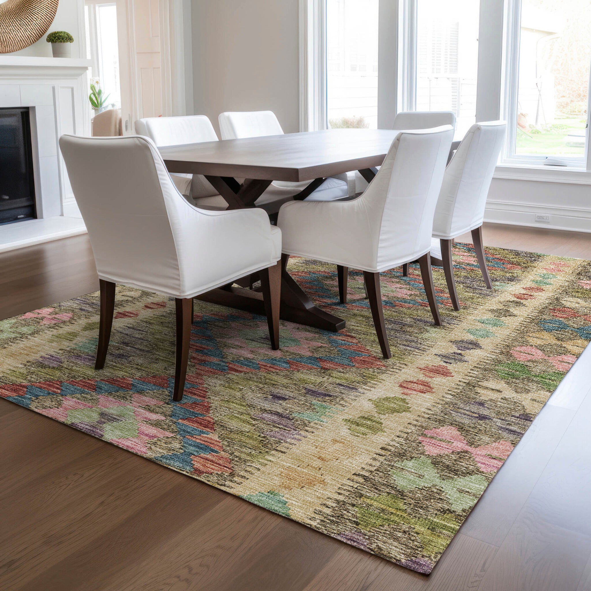 Solace Fabulous Microfiber Rug With Non-Skid Backing - Green