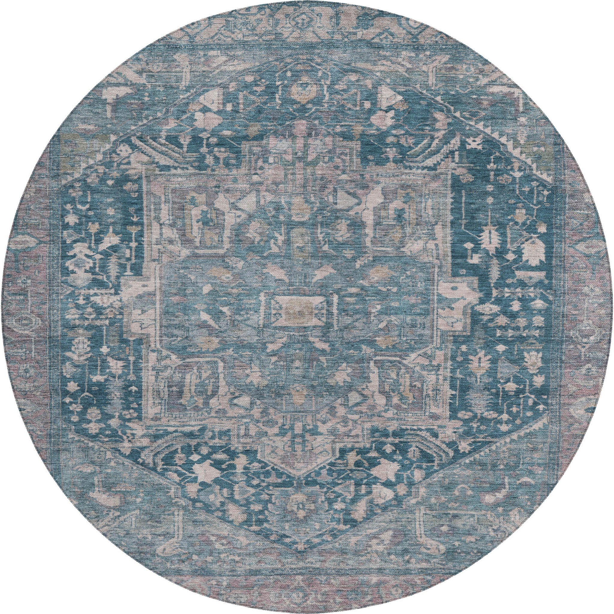 Solace Fabulous Microfiber Rug With Non-Skid Backing -  Blue