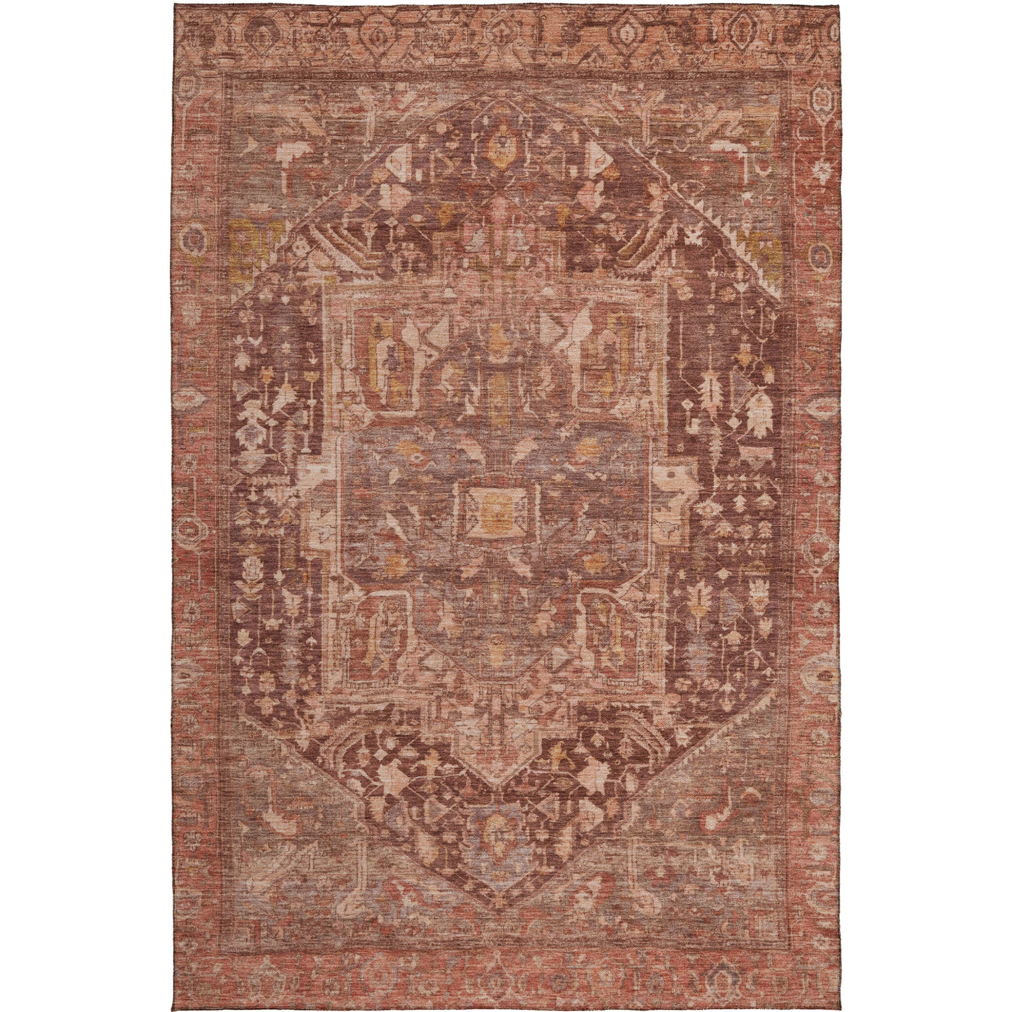 Solace Fabulous Microfiber Rug With Non-Skid Backing -  Burgundy