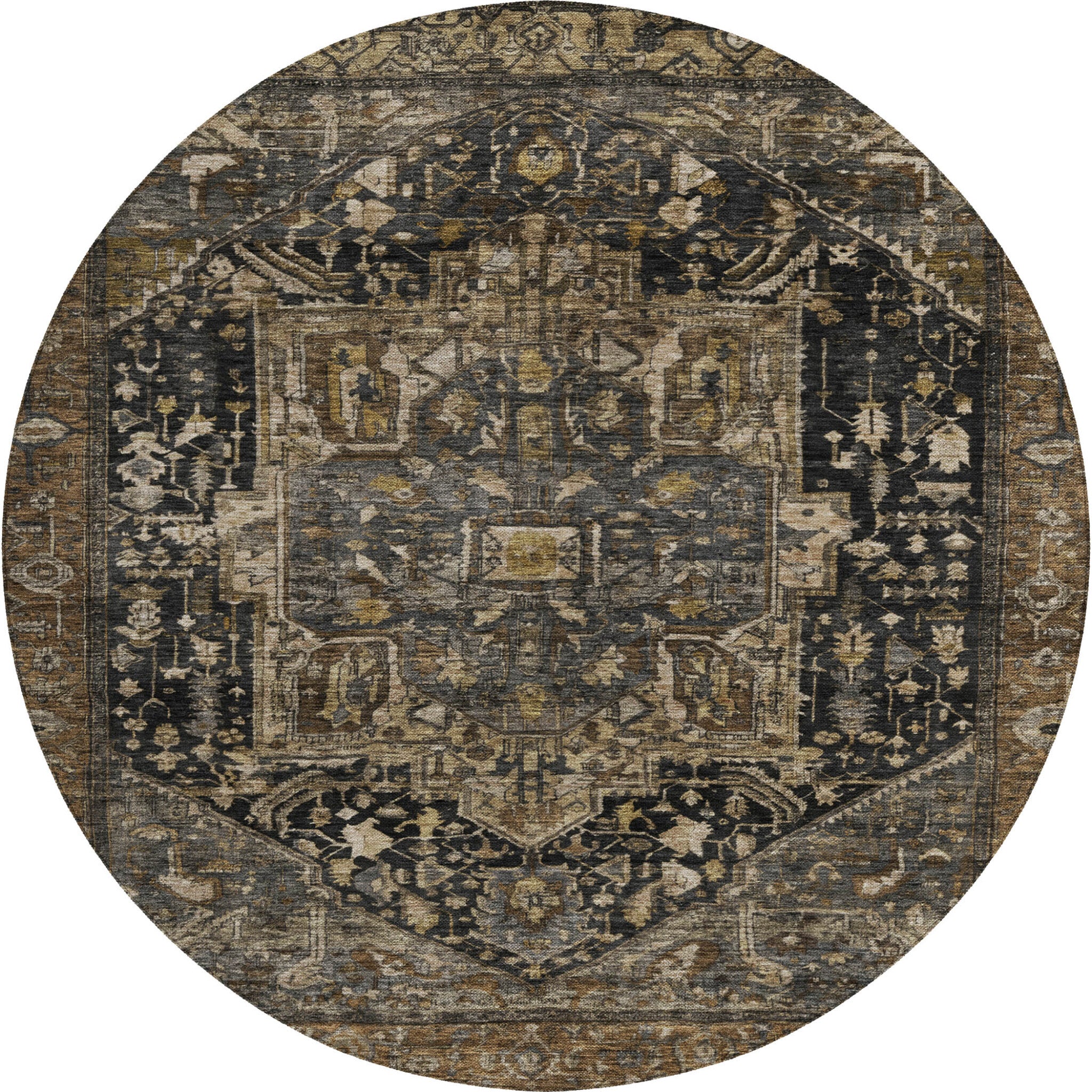 Solace Fabulous Microfiber Rug With Non-Skid Backing -  Charcoal
