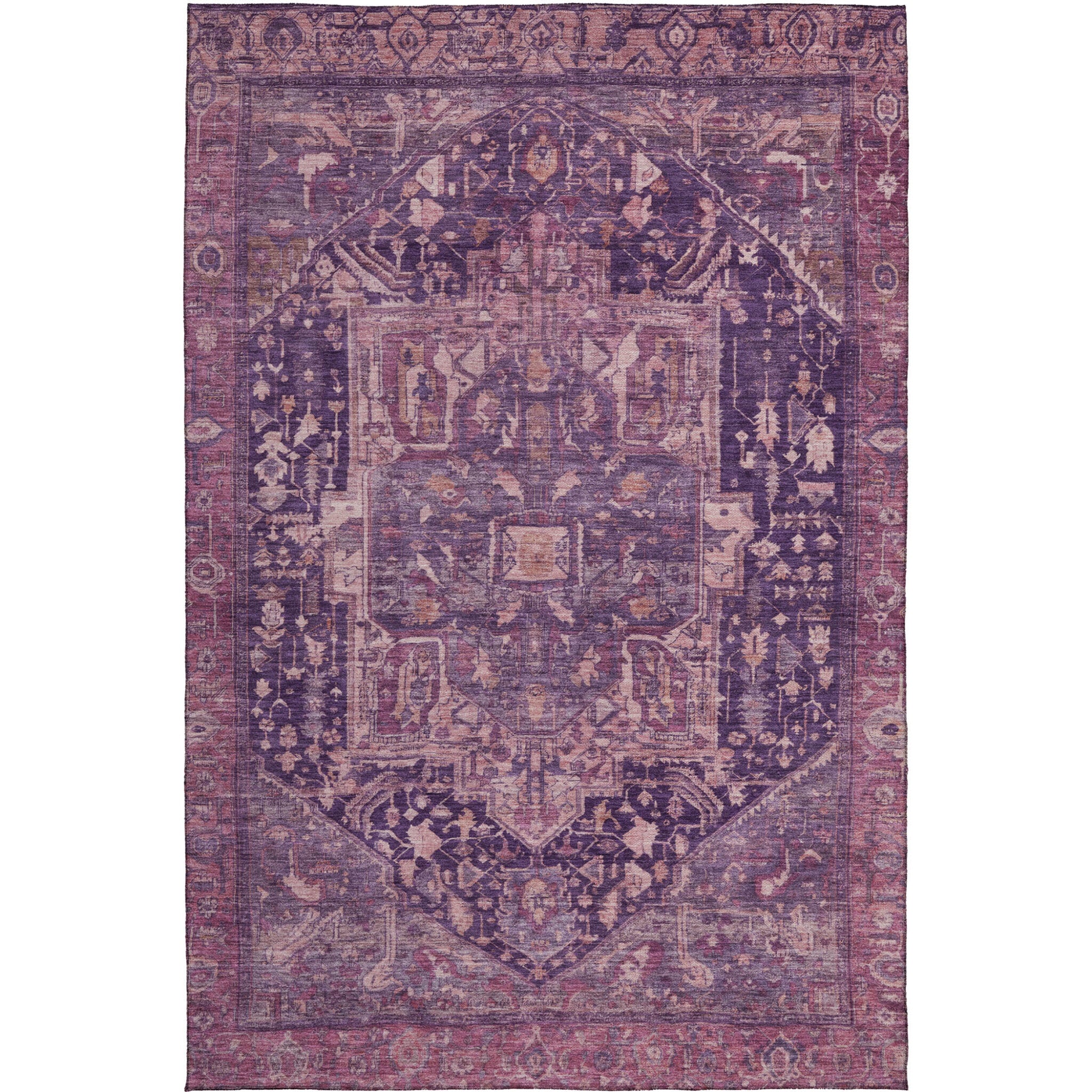 Solace Fabulous Microfiber Rug With Non-Skid Backing -  Eggplant