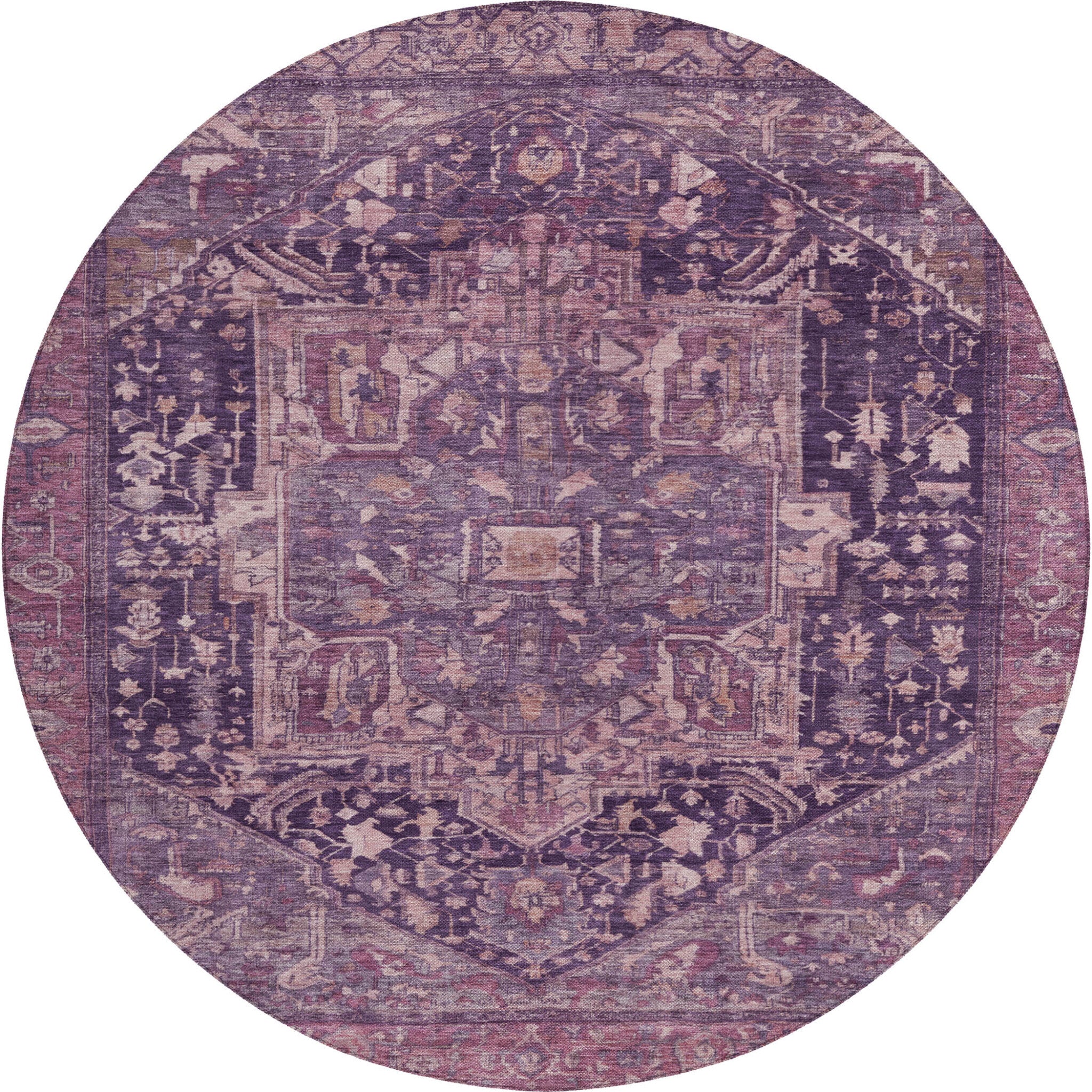 Solace Fabulous Microfiber Rug With Non-Skid Backing -  Eggplant