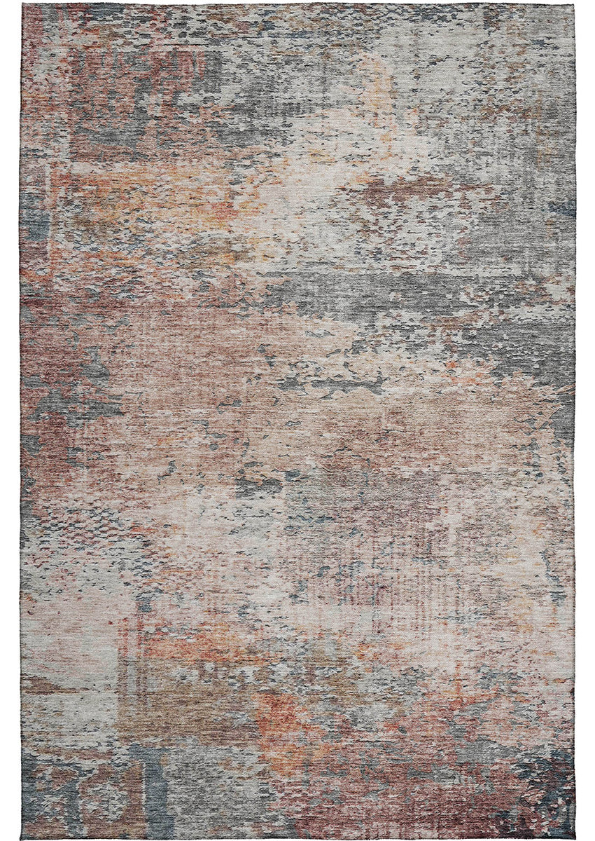 Solace Transitional Modern Microfiber Rug With Non-Skid Backing - Gray