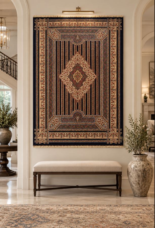 Fine Luxury Silk Rug 4.9x7.6